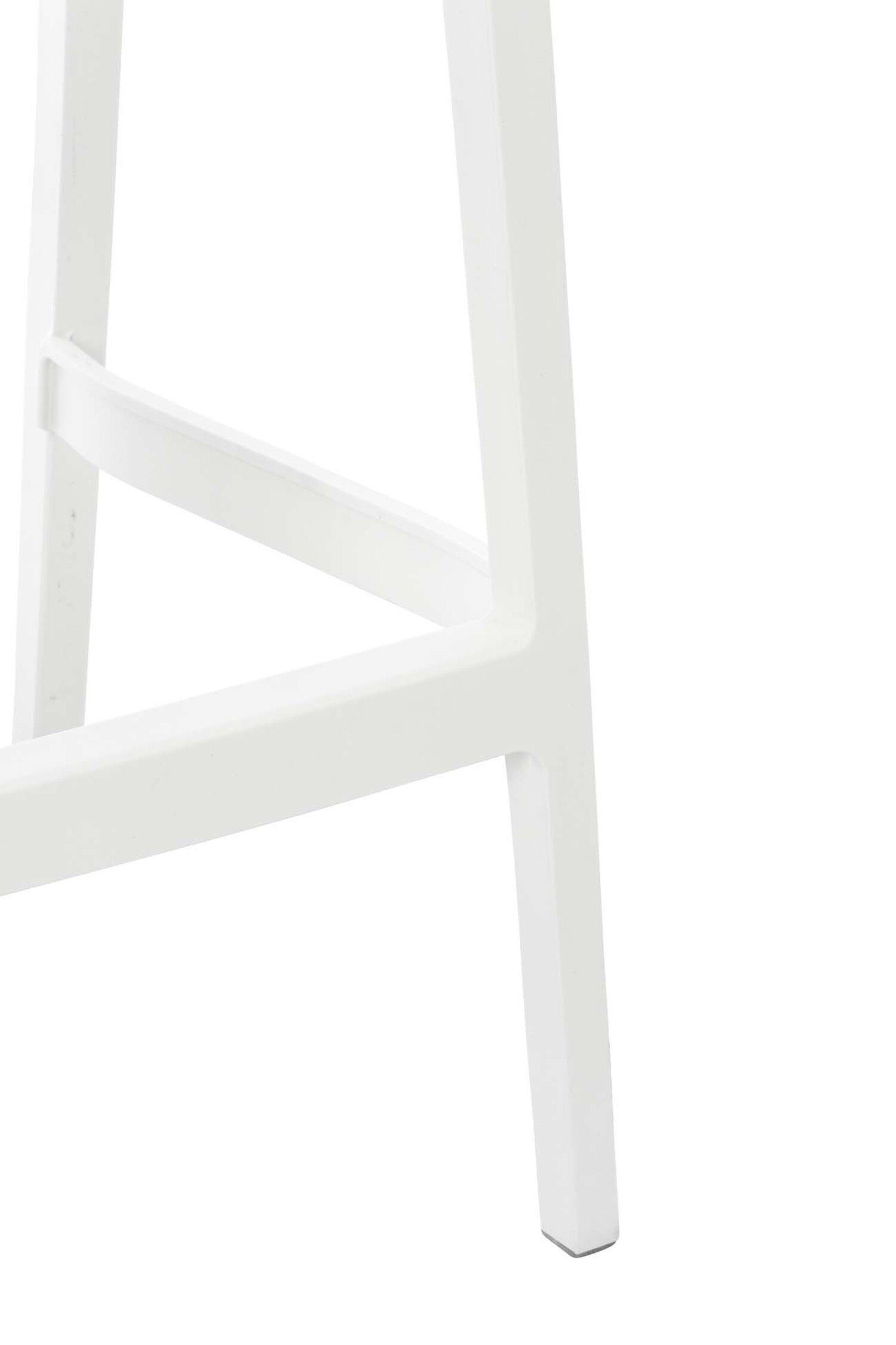 (mit Theke Küche), Maya Barhocker Kunststoff Gestell TPFLiving Weiß für Sitzfläche: - & Kunststoff - Hocker angenehmer Fußstütze
