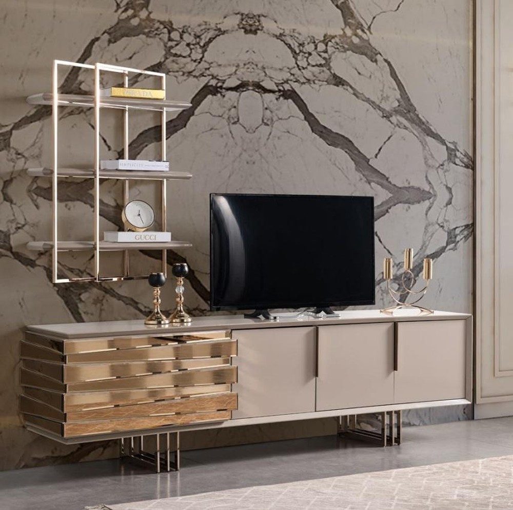 JVmoebel TV-Ständer Elegante Fensterdekoration mit exzellenten Schlafzimmervorhängen, (Made in Europa)