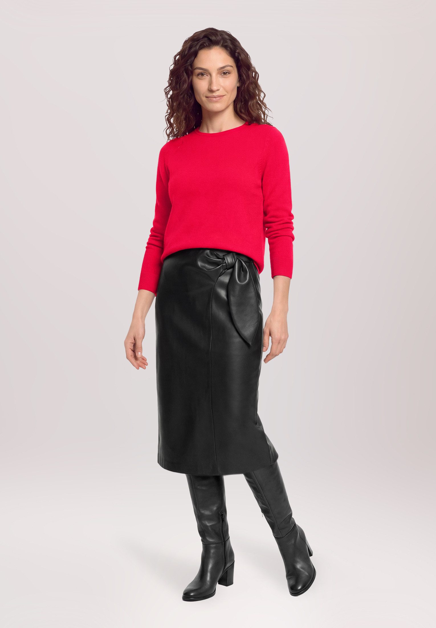 Cartoon Strickpullover Damen mit Rundhalsausschnitt (1-tlg)