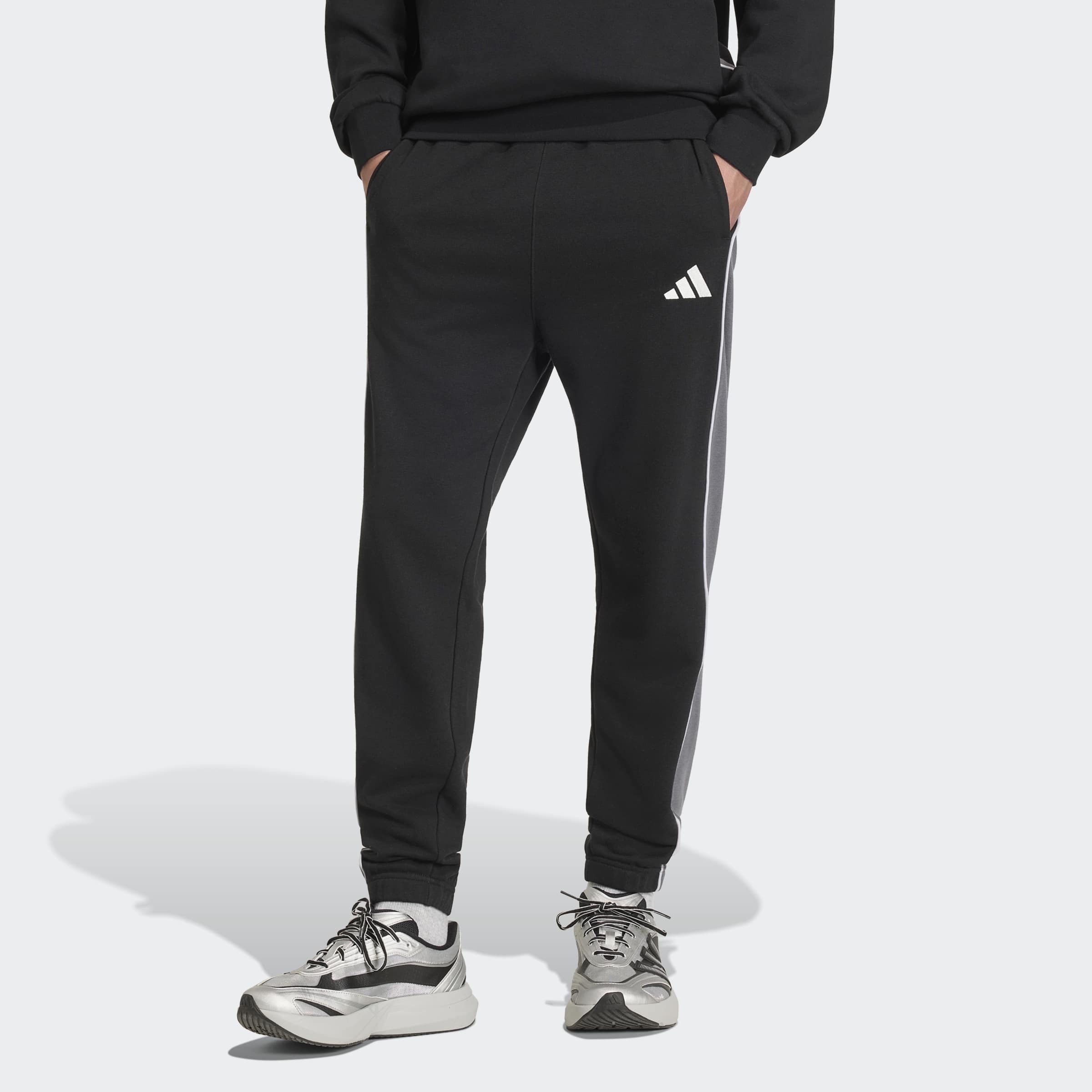 adidas Sportswear Sporthose SEASONAL ESSENTIALS COLOUR BLOCK, FRENCH TERRY, BÜNDCHEN