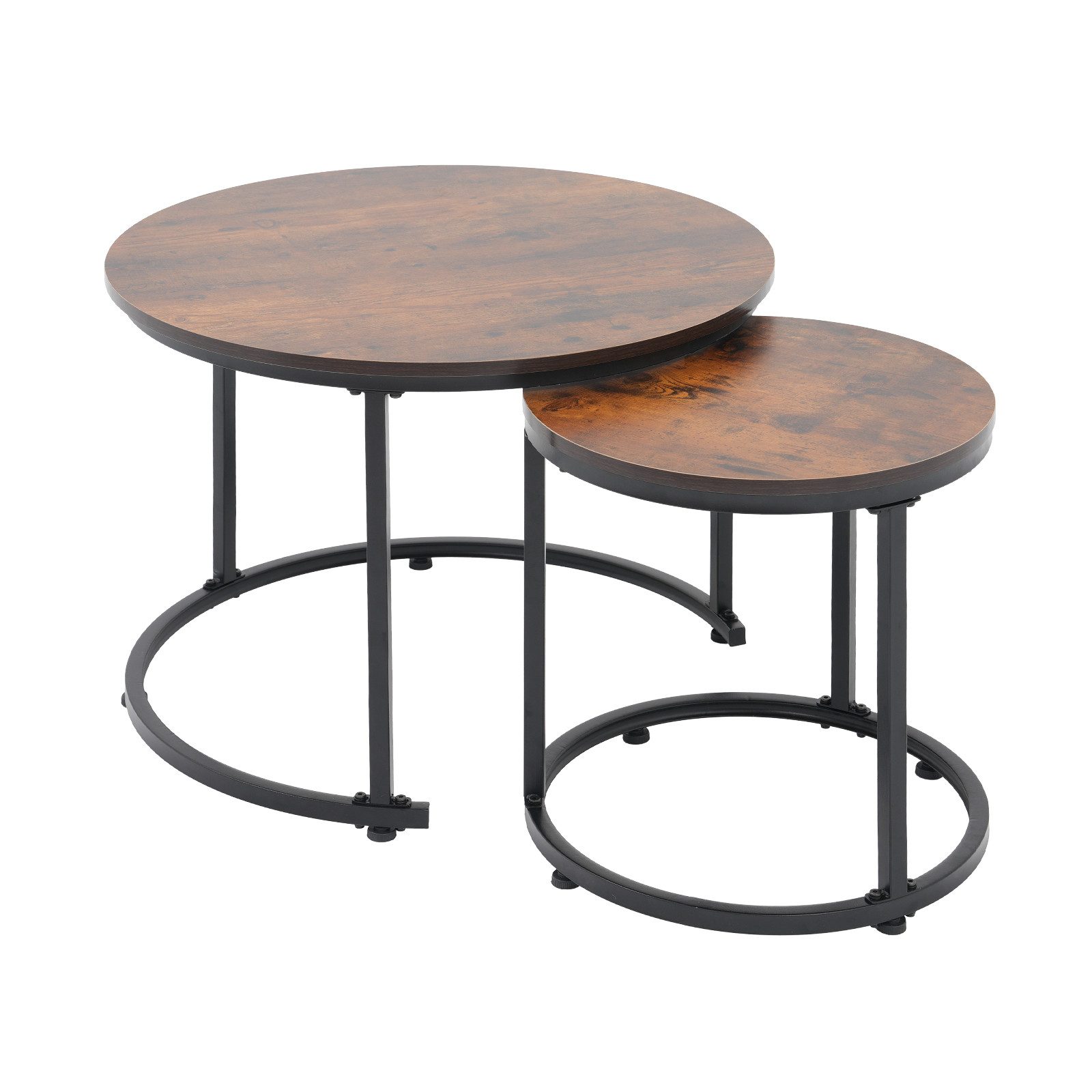 JOIVI Couchtisch 2er-Couchtisch aus MDF & Stahlrahmen (2-tlg Beistelltisch günstig online kaufen