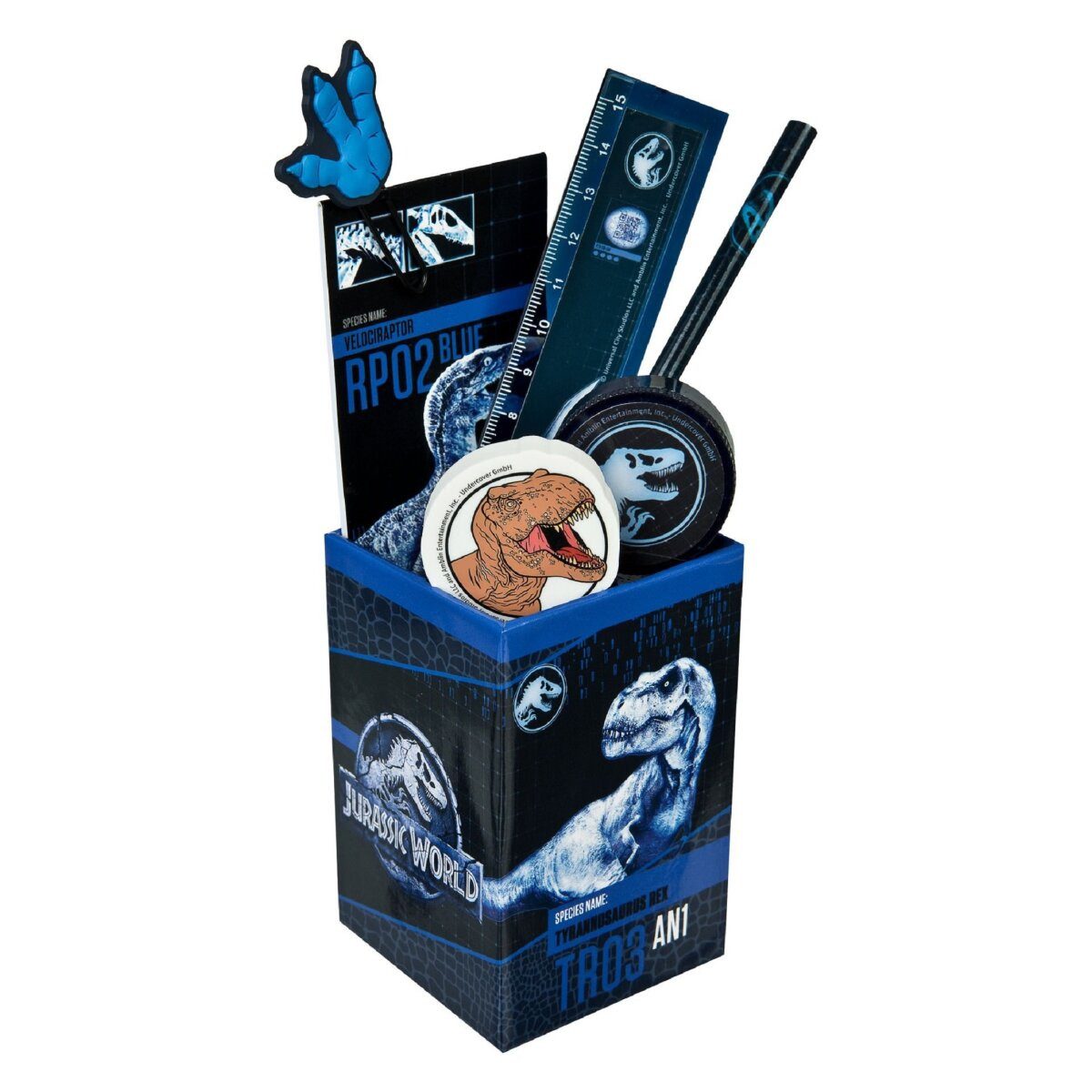 Kreativset Jurassic World Federtasche 7-teiliges Schreibset