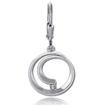 Balia Paar Ohrhänger Balia Damen Ohrringe poliert 925 Silber (Ohrhänger), Damen Ohrhänger Spirale aus 925 Sterling Silber, Farbe: weiß, silber