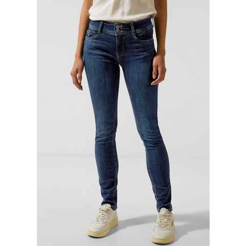 STREET ONE Slim-fit-Jeans mit Markenlabel hinten
