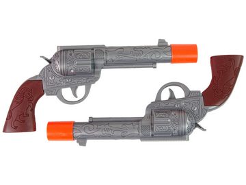 LEAN Toys Laserpistole Cowboy-Set Revolver Zubehör Sporen Accessoires Pistole Sounds Gürtel