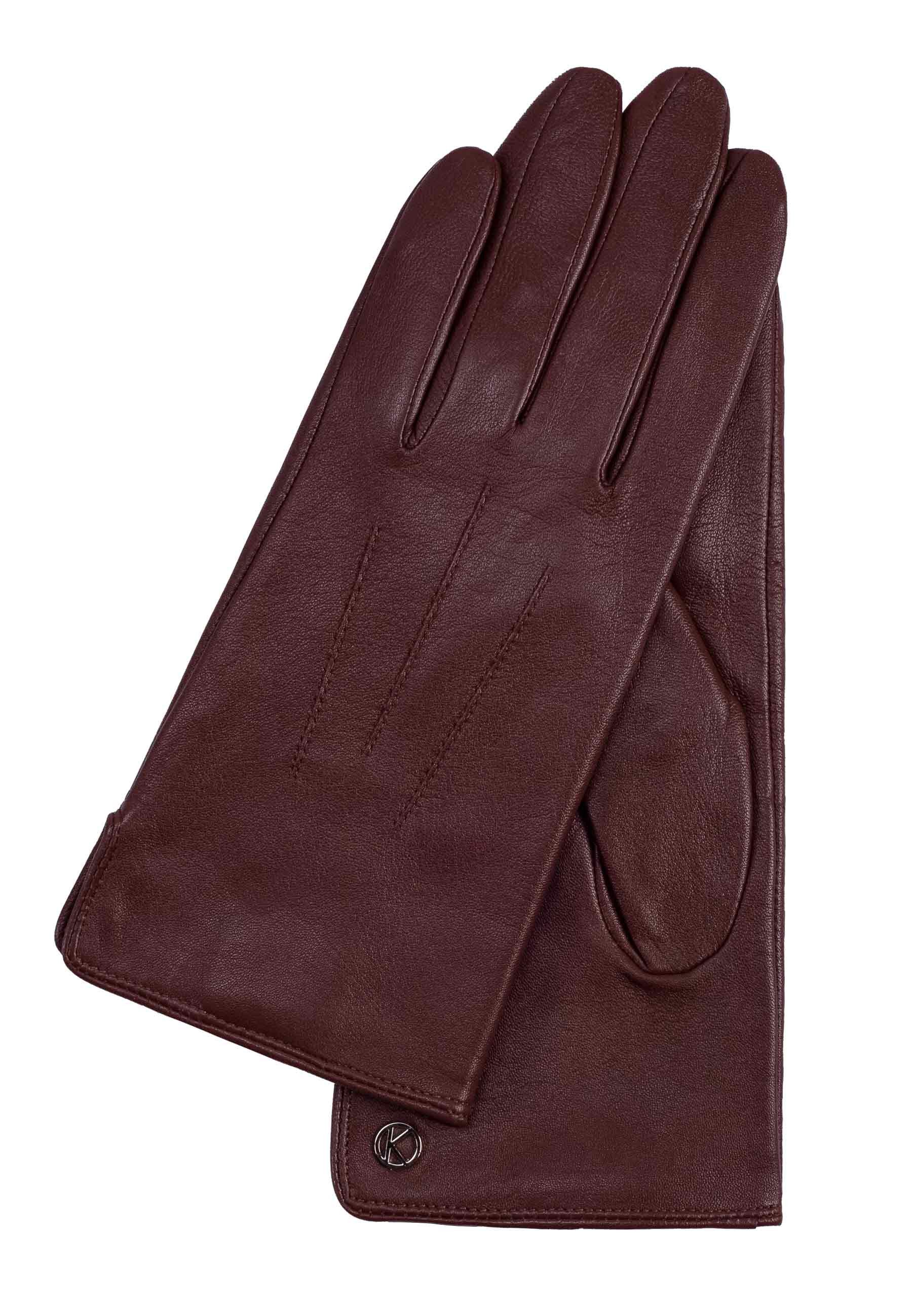KESSLER Lederhandschuhe CARLA (Paar, 1-St., Handschuhe) Leather Working Group zertifiziertes Leder, REPREVE® Fleecefutter