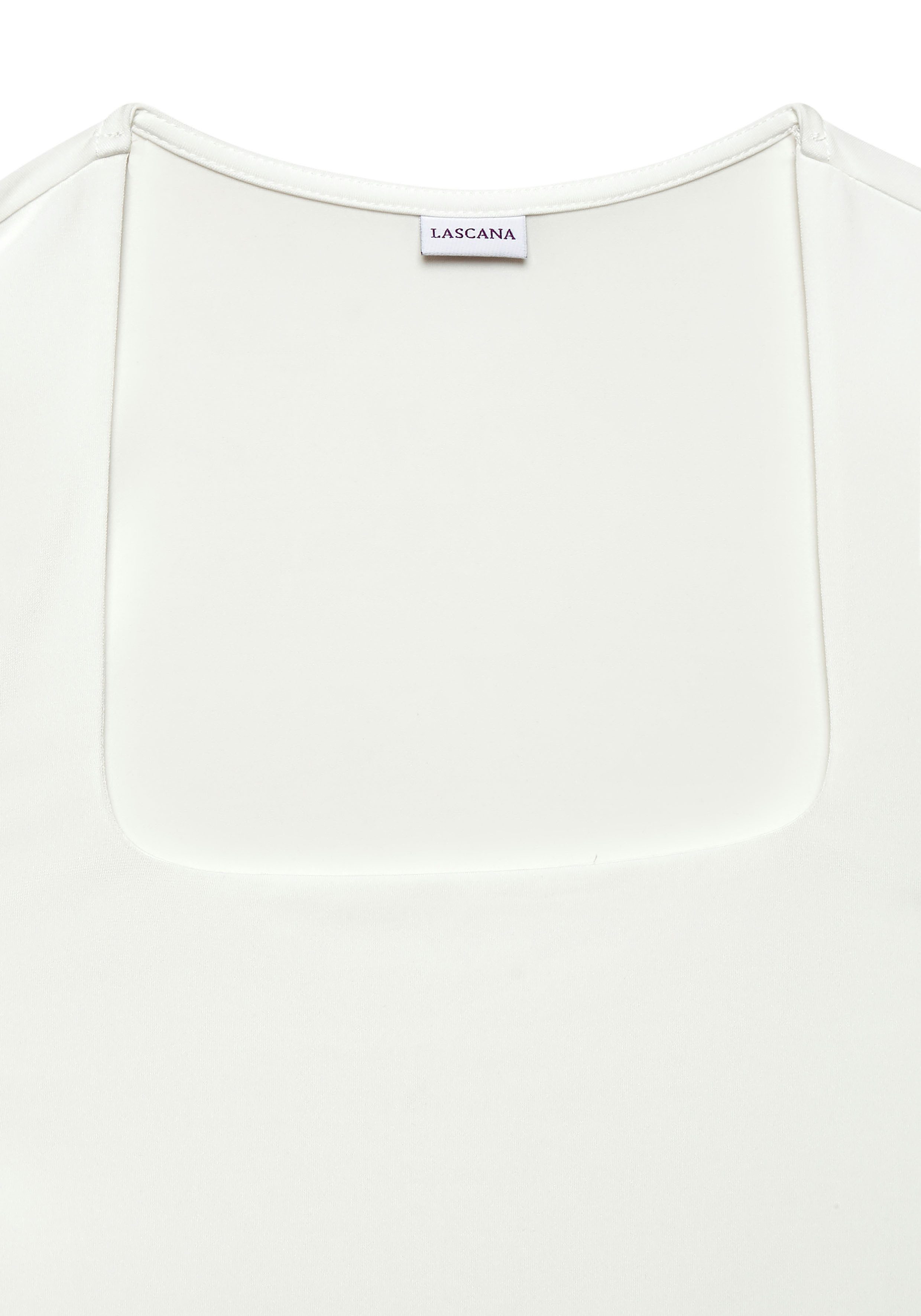 LASCANA Tanktop aus bügelfreiem Material, elegantes Basic-Top mit breiten Trägern