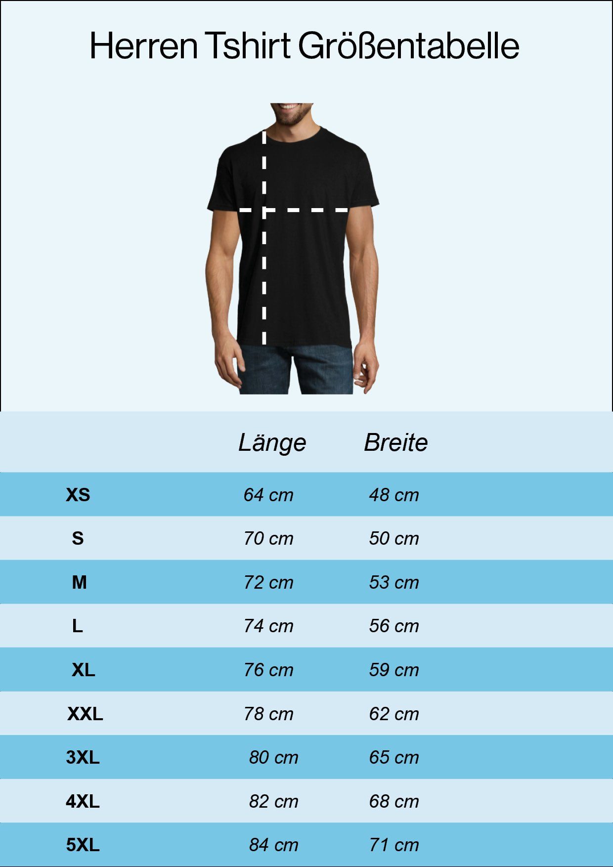Youth Camping Shirt Herren mit Navyblau Frondruck T-Shirt lutsigem Designz Herzschlag