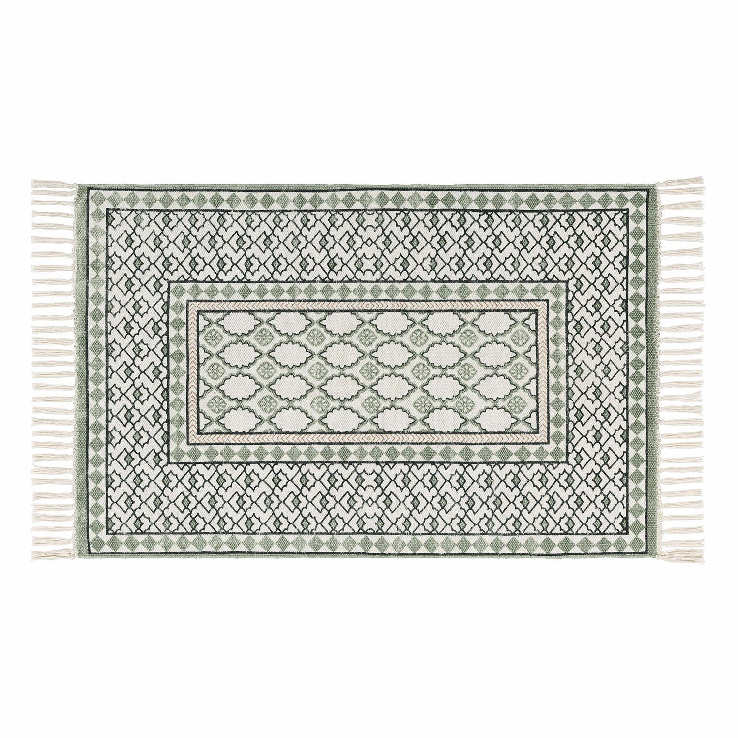 Mirabeau Badematte Badematte Vellantino grau/grün, Höhe 60.0 mm, 100% Baumwolle