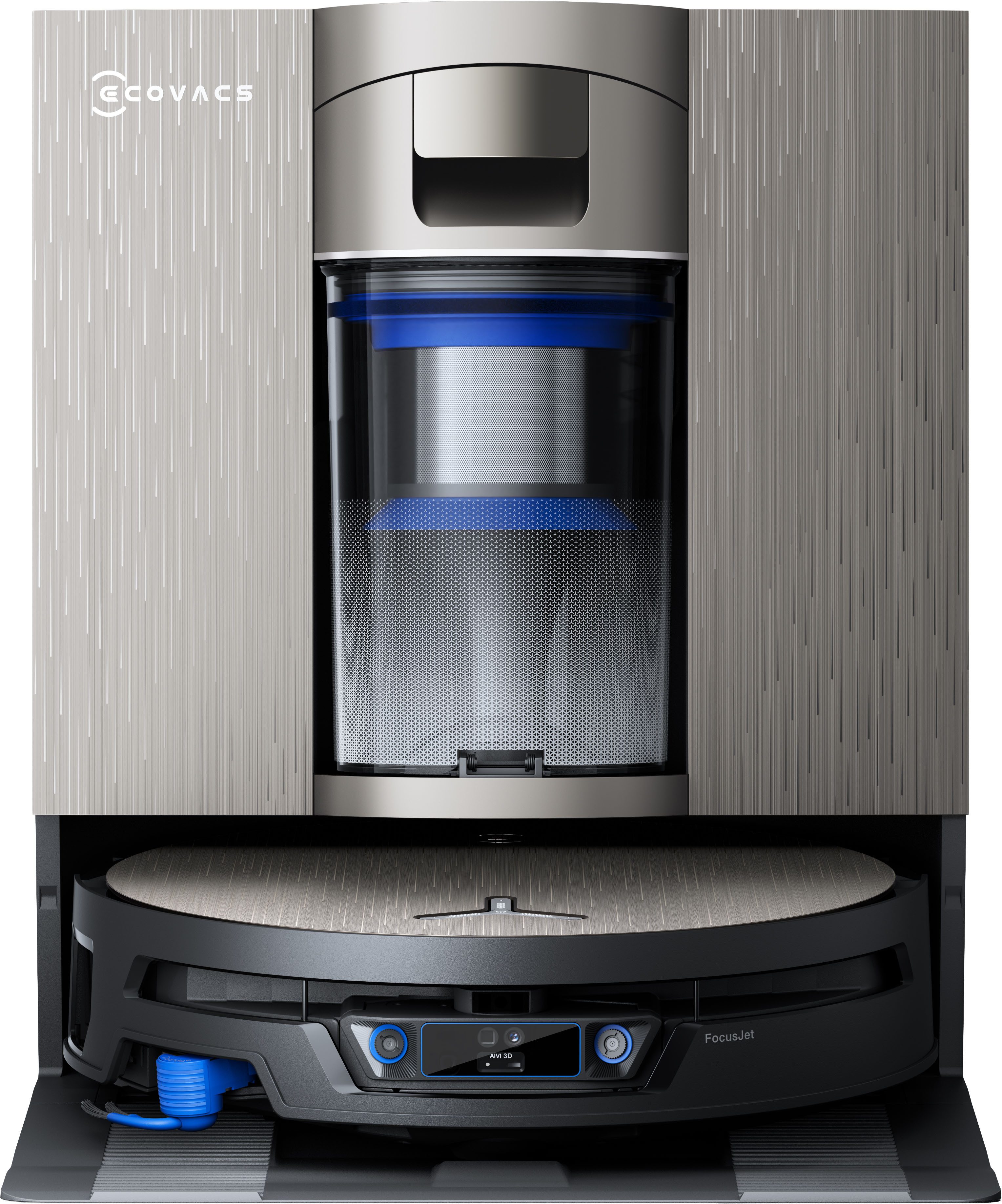 ECOVACS Nass-Trocken-Saugroboter DEEBOT X12S, inkl. OmniCyclone Station, 150 W, beutellos, 27.000 Pa + 53 AW Saugleistung, 27cm Wischrolle