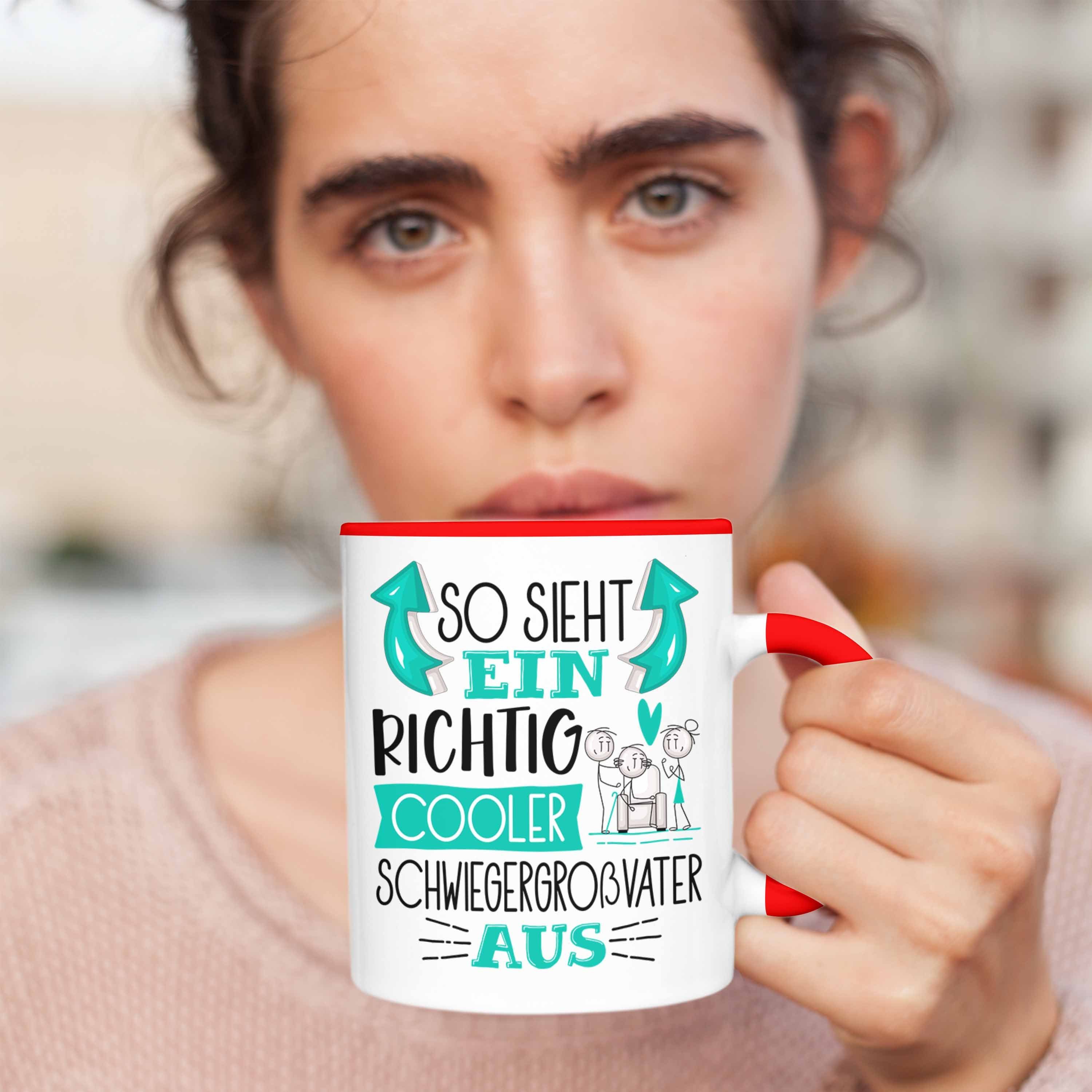 Lus Trendation Schwiegergroßvater Tasse Cooler Ein Aus Geschenk So Richtig Rot Tasse Sieht