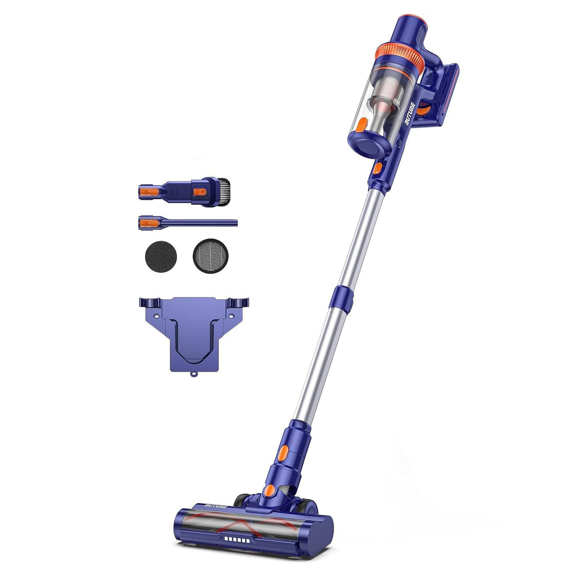 Buture Akku-Hand-und Stielstaubsauger, Akku Пылесосы,38000Pa Ultraleiser Пылесосы Kabellos mit Touch Screen,Bis zu 55 Min.Laufzeit,1.5L