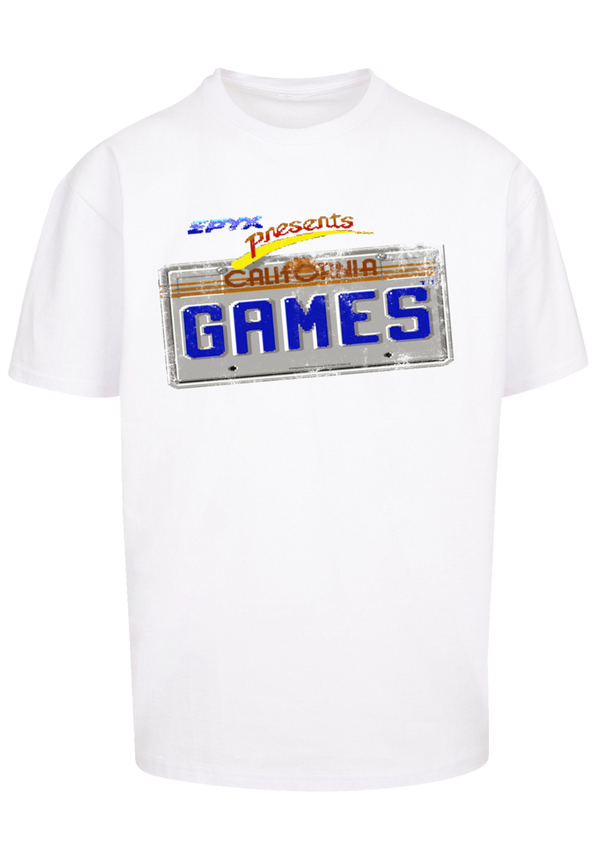 weiß Print F4NT4STIC Games Plate T-Shirt California