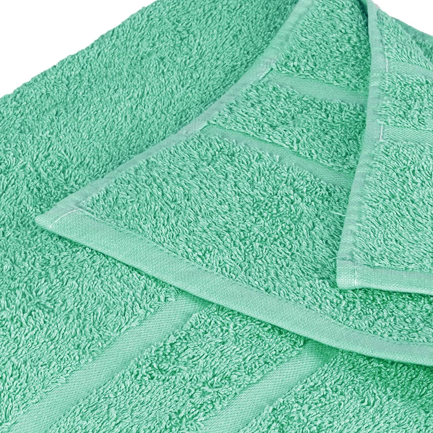(3 GSM 1x StickandShine SET in Pack, 100% verschiedenen Duschtuch Handtuch Handtuch 500 Smaragdgrün als Teilig) 3er Farben Set 500GSM Baumwolle 1x 100% Handtuch Gästehandtuch Baumwolle Frottee 1x