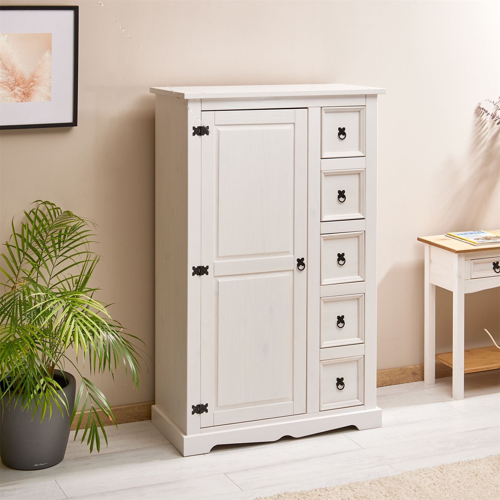 IDIMEX Hochschrank TEQUILA Kommode Highboard Schubladenschrank Holz