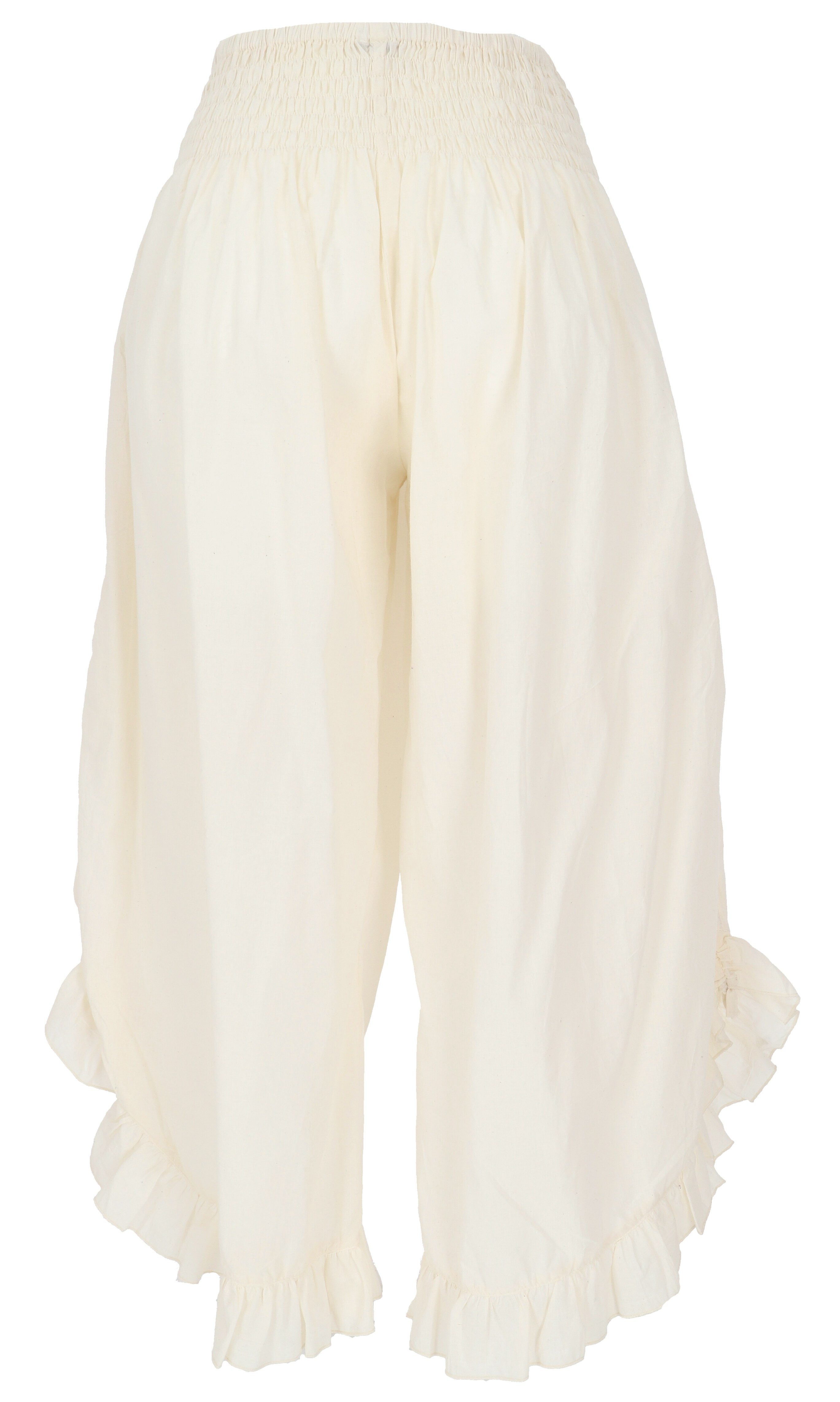 Guru-Shop Relaxhose Weite Hose mit Rüschen aus Baumwolle, Boho Hose.. alternative Bekleidung – Bild 5 von 5