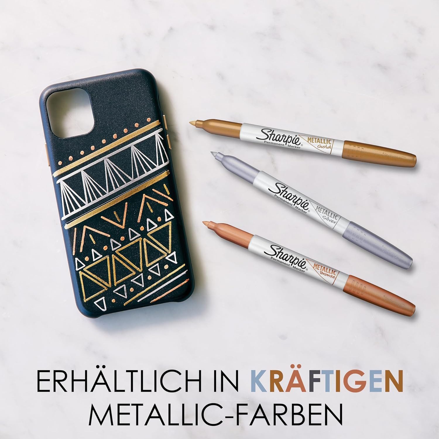 Sharpie Marker Sharpie PermMarker F Metallic Silber 1er