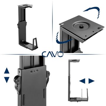 CAVO Desktop PC-Halterung CH-GAME-360, drehbar um 360°, verstellbar Halterung, (für Computer bis 247 x 550 mm und 15 Kg Gewicht, schwarz)