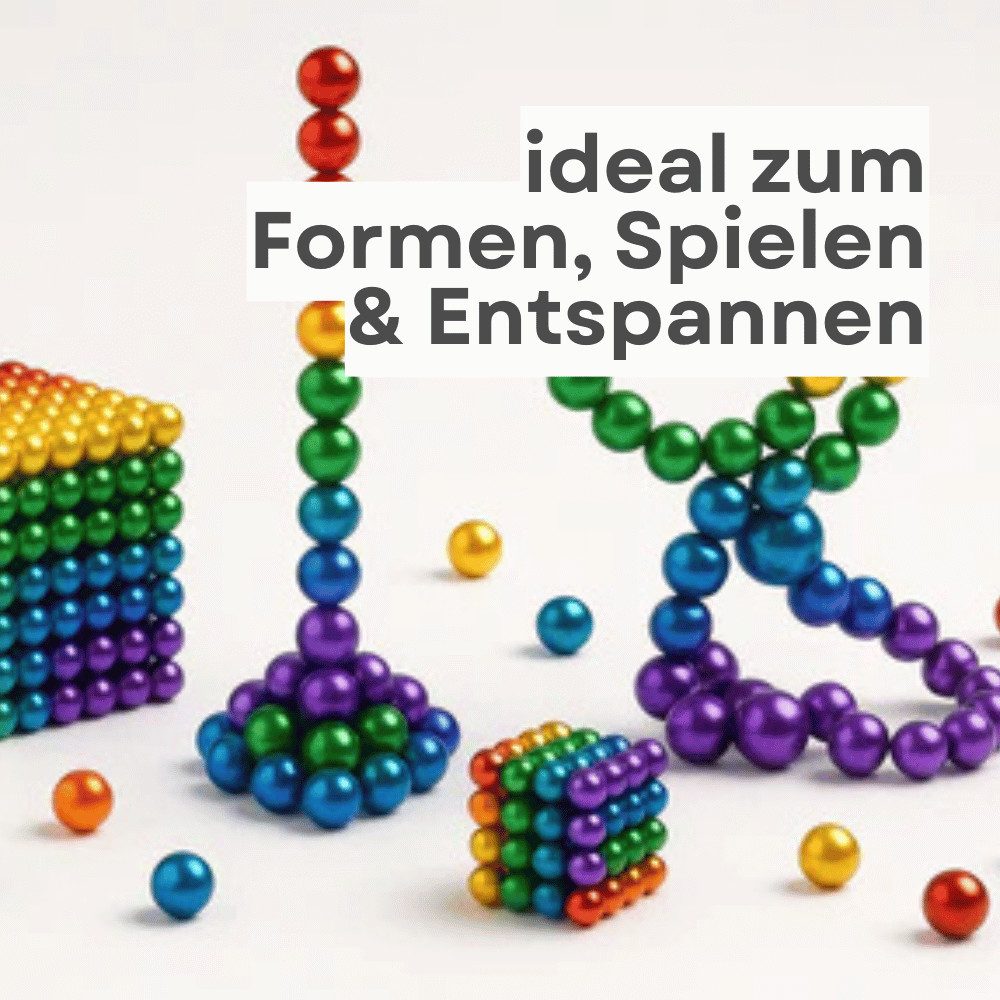 MaajeeKuto Magnetische Bausteine 216 Kugeln 5mm – Interaktives Desktop-Spielzeug Magnetspielbausteine, (1 St) – Bild 4 von 5