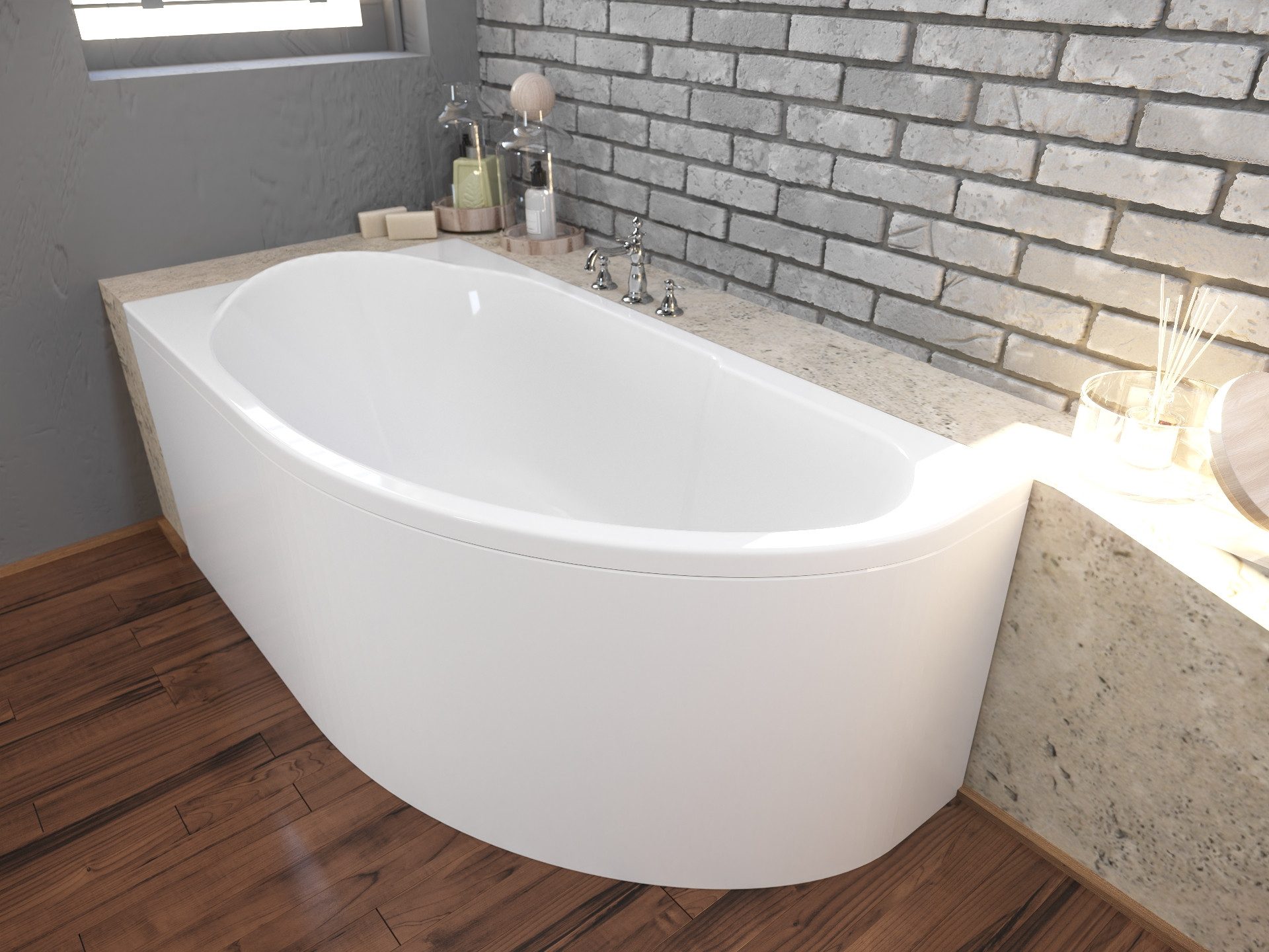 KOLMAN Badewanne Eckbadewanne Miki 140x70, (Links/Rechts), günstig online kaufen