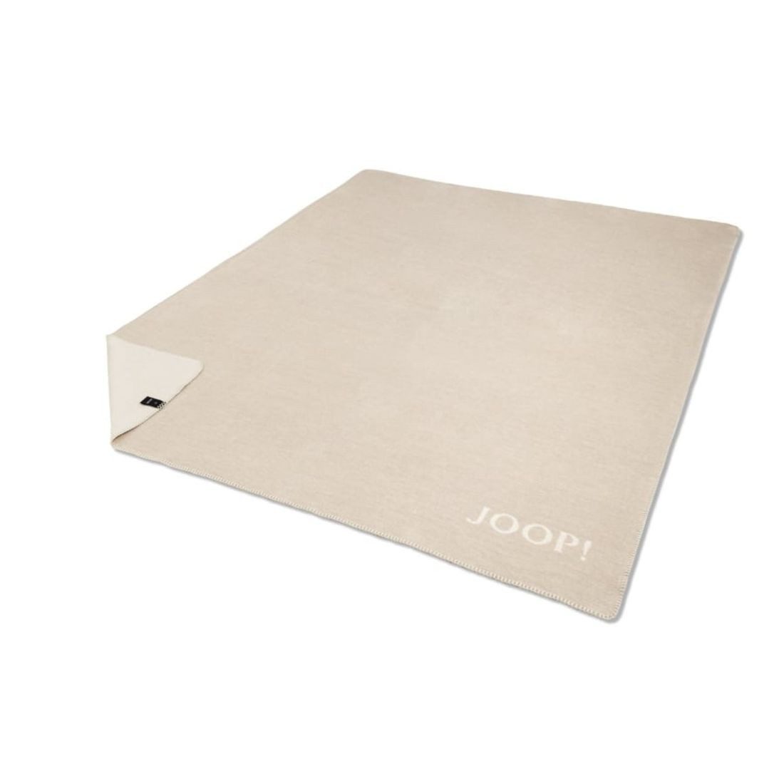 JOOP! Tagesdecke JOOP! Uni-Doubleface Plaid / Decke Chateau-Natur 150 x 200cm – Bild 2 von 2