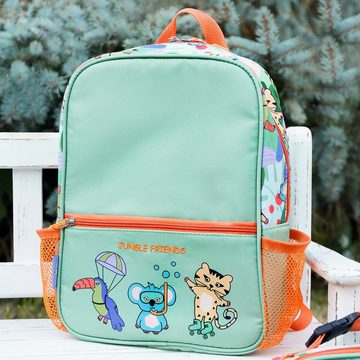 MILK&MOO Kindergartentasche Milk&Moo Jungle Collection Rucksack & Lunchbox Set, 8L + 4L (1-tlg)