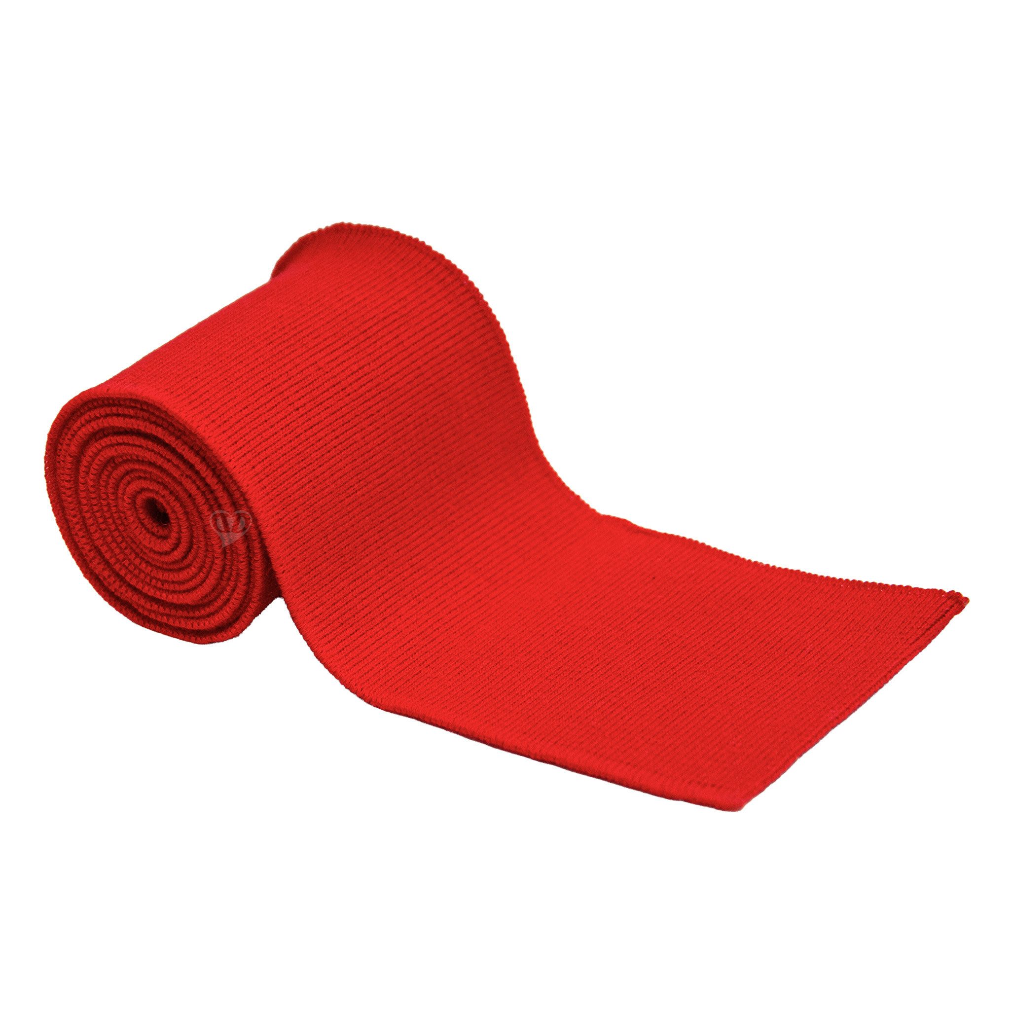 maDDma Stoff Fertigbündchen uni 110x6,5cm Cuff Ärmelbündchen elast. Strickbündchen, rot