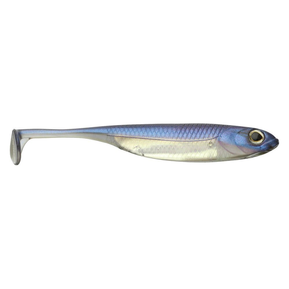 J Arrow Blue #04 Silver, Arrow Pro Fish Shad Flash Kunstköder Gummifisch (6-St) Fish