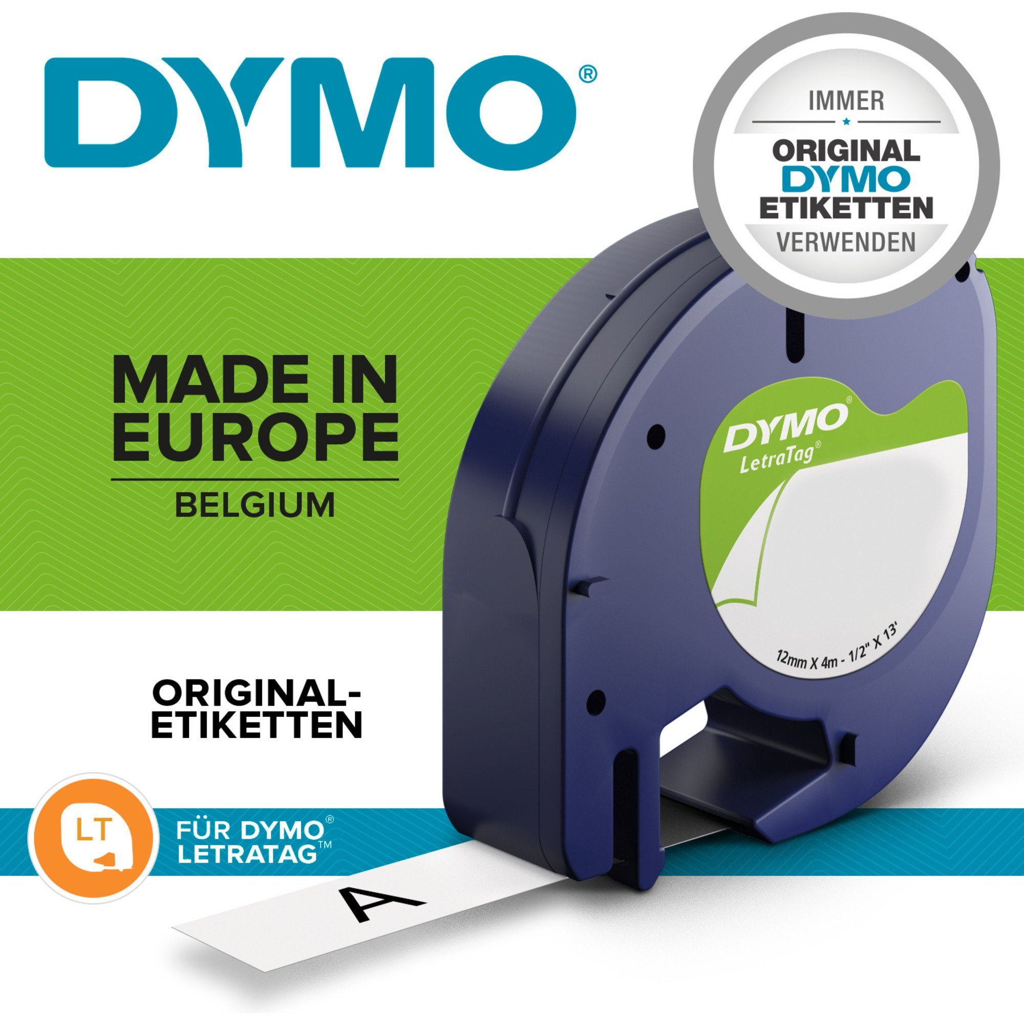 Beschriftungsband Schriftband DYMO Dymo ORIGINAL LetraTag Kunststoff