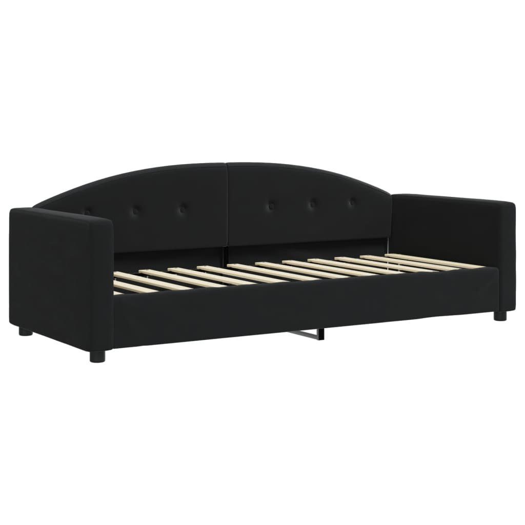 vidaXL Bett Tagesbett mit Matratze Schwarz günstig online kaufen