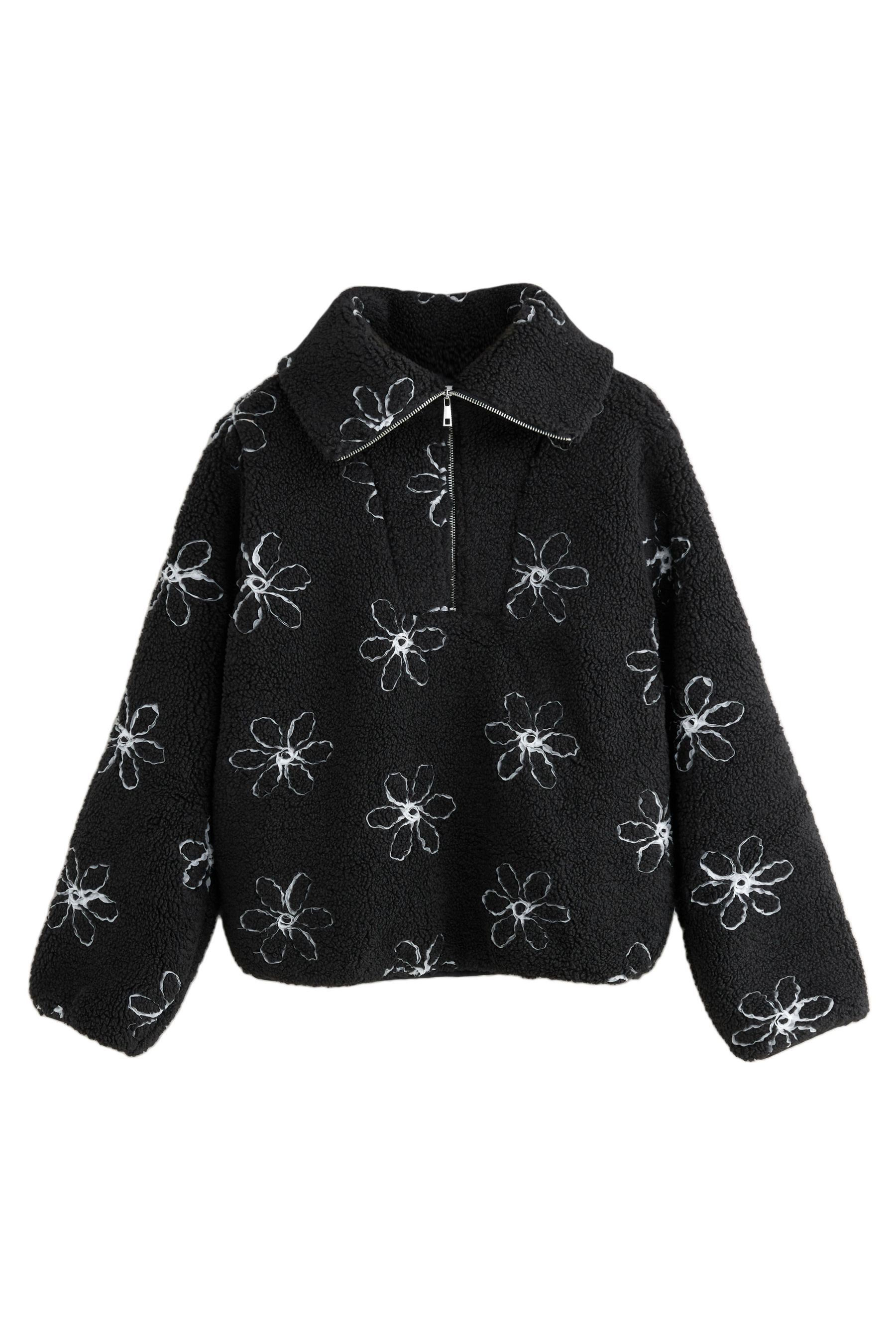 Next Fleecejacke Borg-Pullover mit halblangem Reißverschluss (1-St) günstig online kaufen