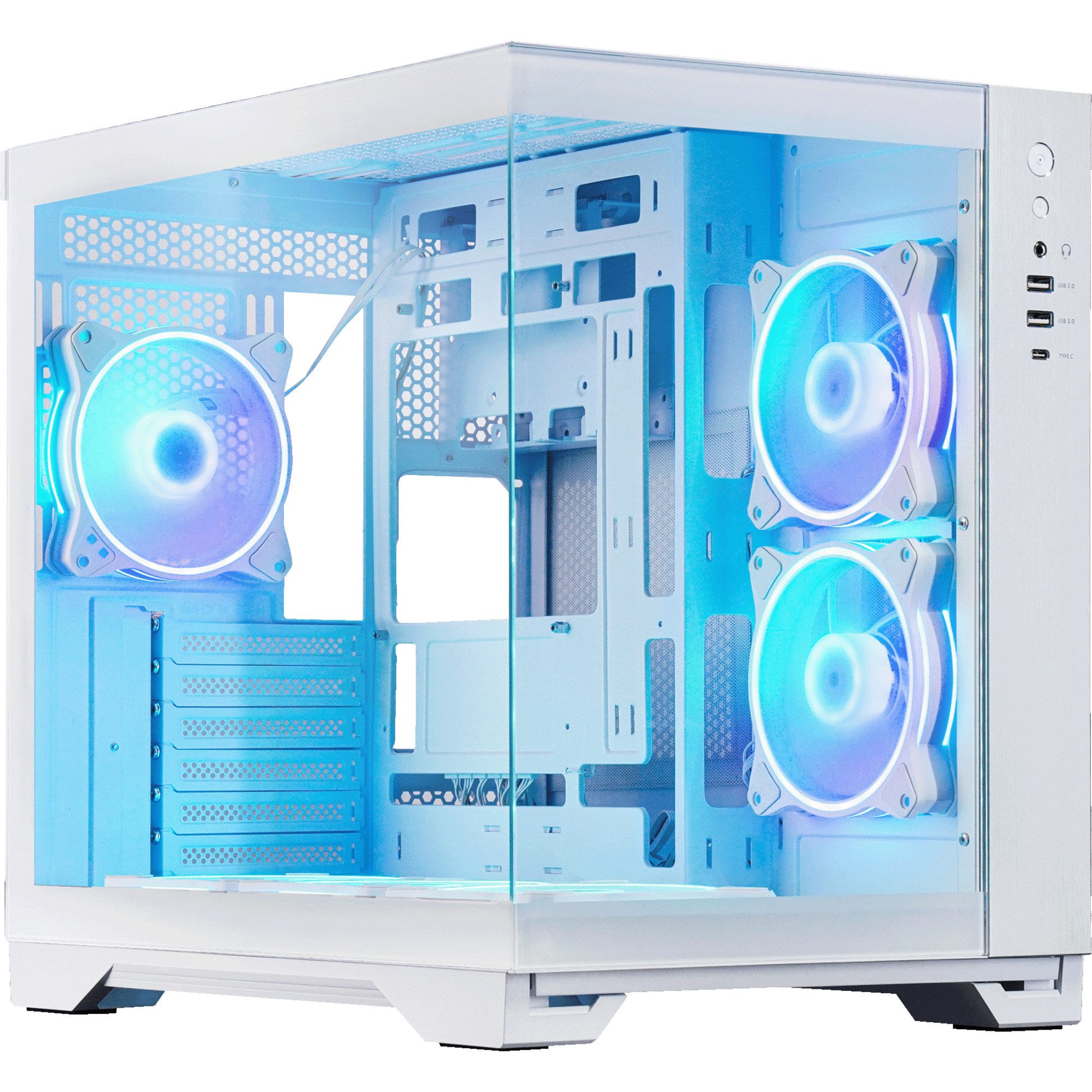 Chieftec PC-Gehäuse Chieftec Visio GM-30W-TG-OP, Tower-Gehäuse