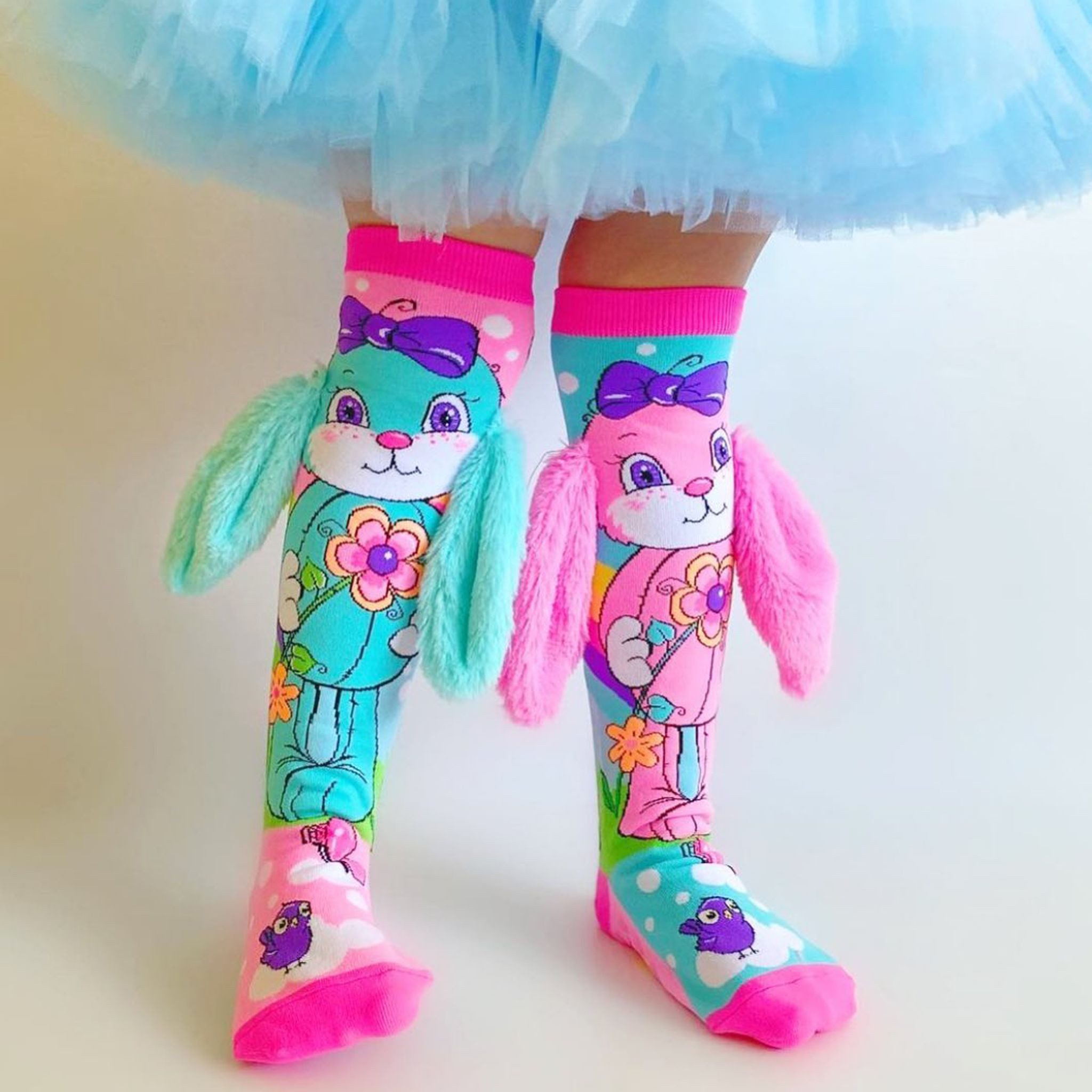 Heinrich Bauer Socken Hasen-Socken mit 3D-Ohren für Kinder und Erwachsene