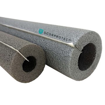 Scorprotect® Steinwolle PE Rohrisolierung selbstklebend 1 m Ware Farbe grau