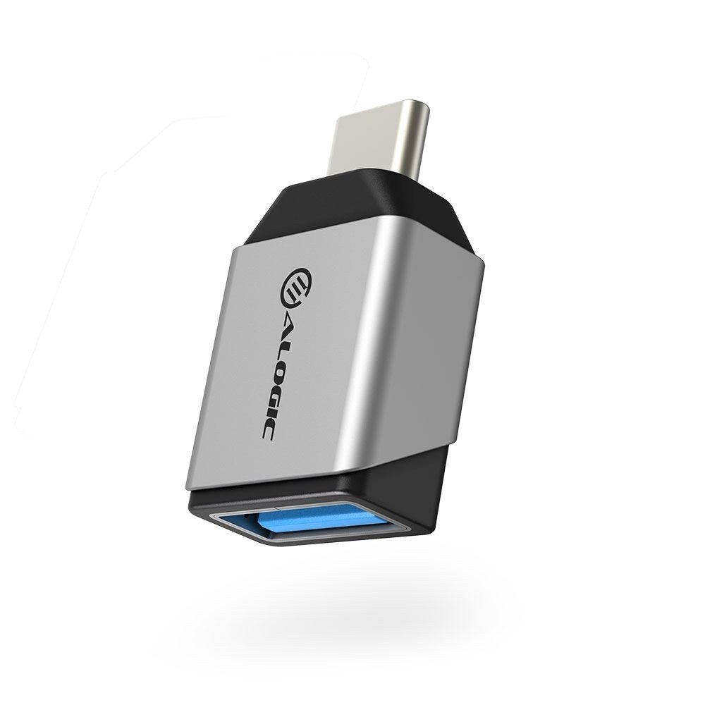 ALOGIC Ultra-Mini-USB-C auf USB-A Adapter grau Smartphone-Adapter