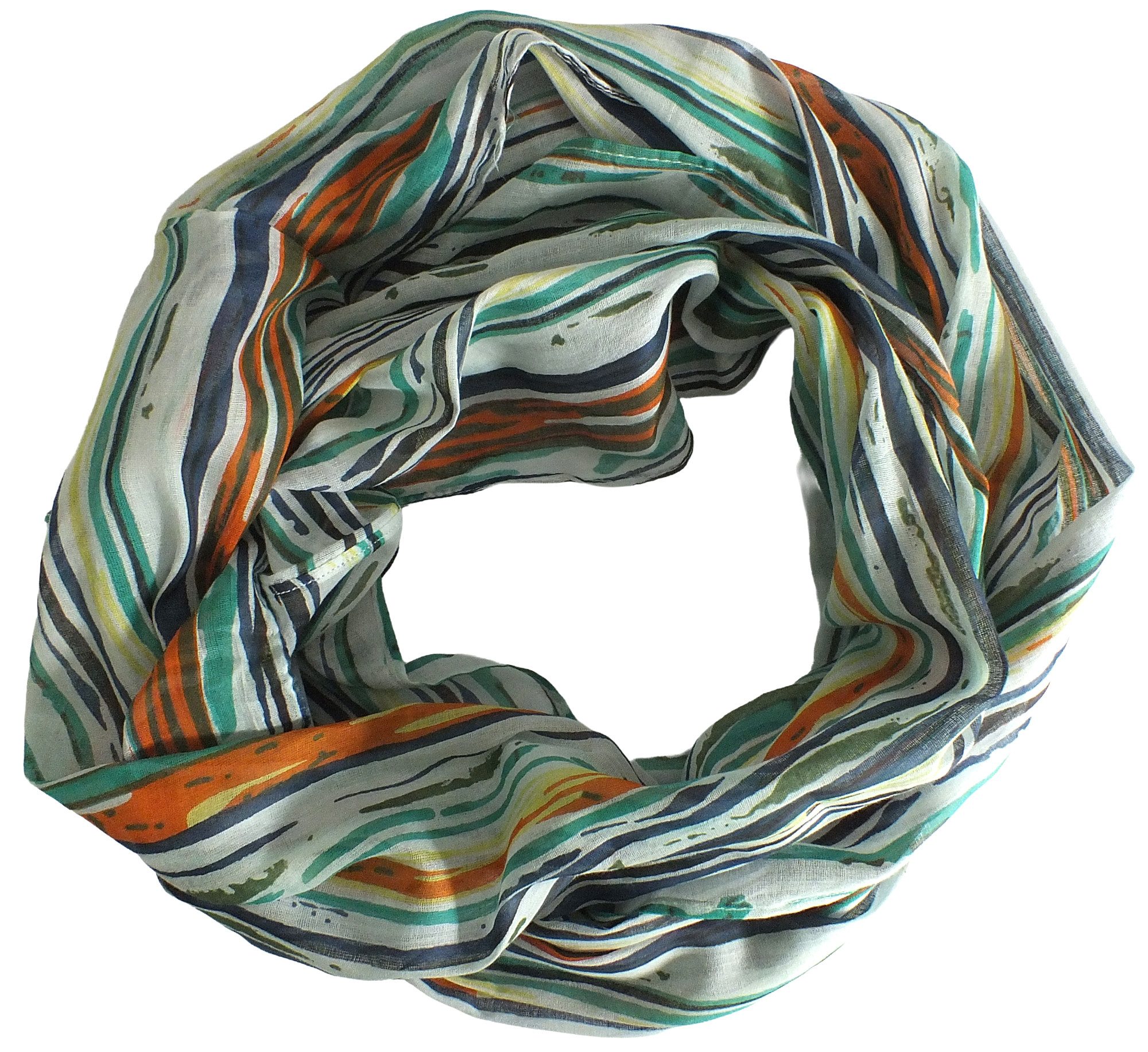 Tamaris Loop Tamaris Scarf, (1-St. 1-teilig), Damen Loop-Schal Ethno-Look Streifen