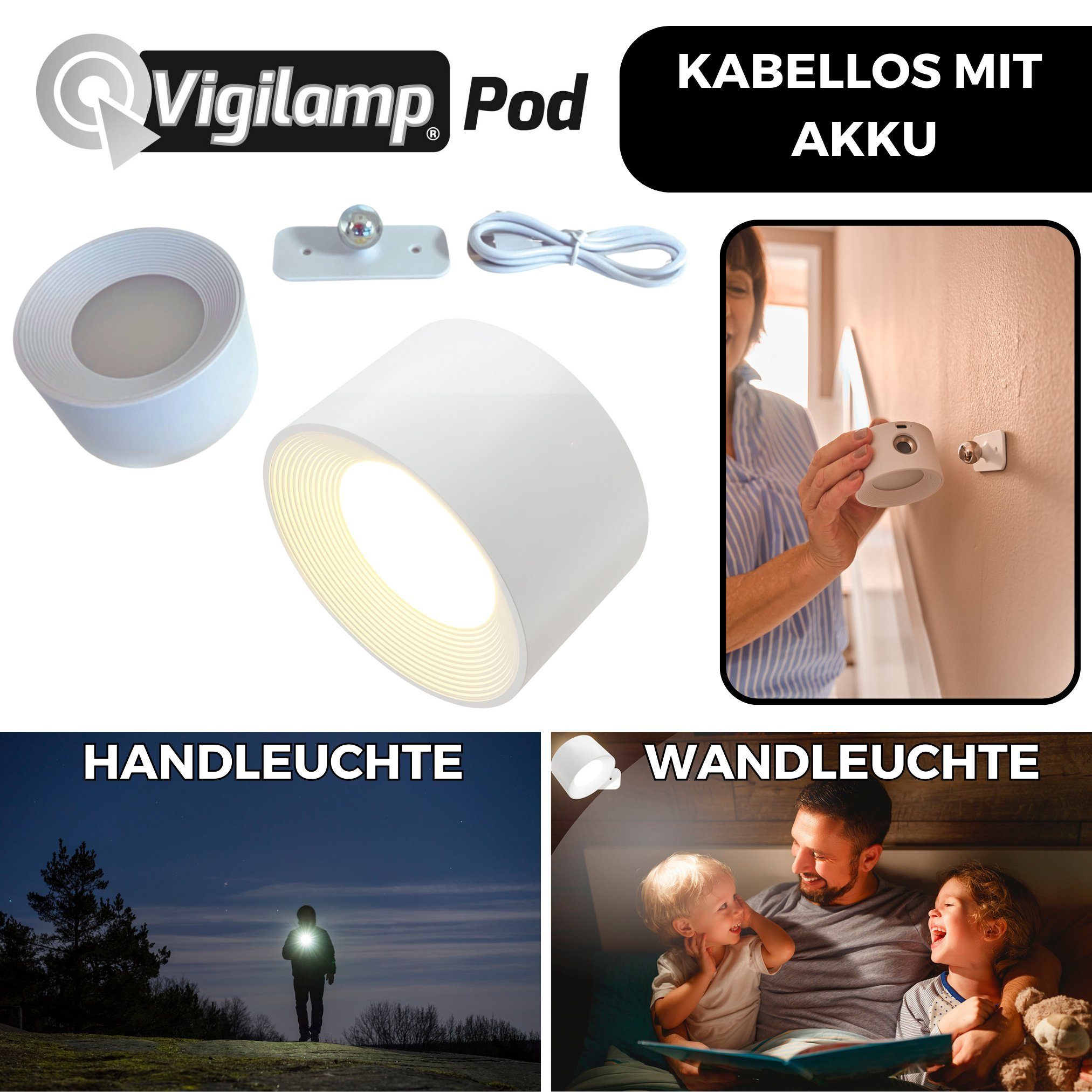 Best Direct® LED Wandleuchte Vigilamp Pod, 6, LED fest integriert, Tageslic günstig online kaufen