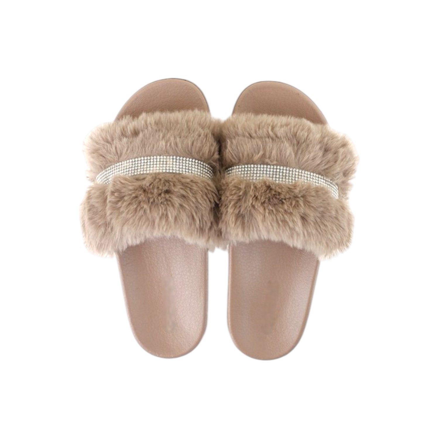 VewoTex Damen Hausschuhe mit Fell » Damenschuhe mit Kunstfell Hausschuh (1 Paar, Kein Set) Schlappen & Garten Schuhe » Pantoffeln mit Kunstpelz
