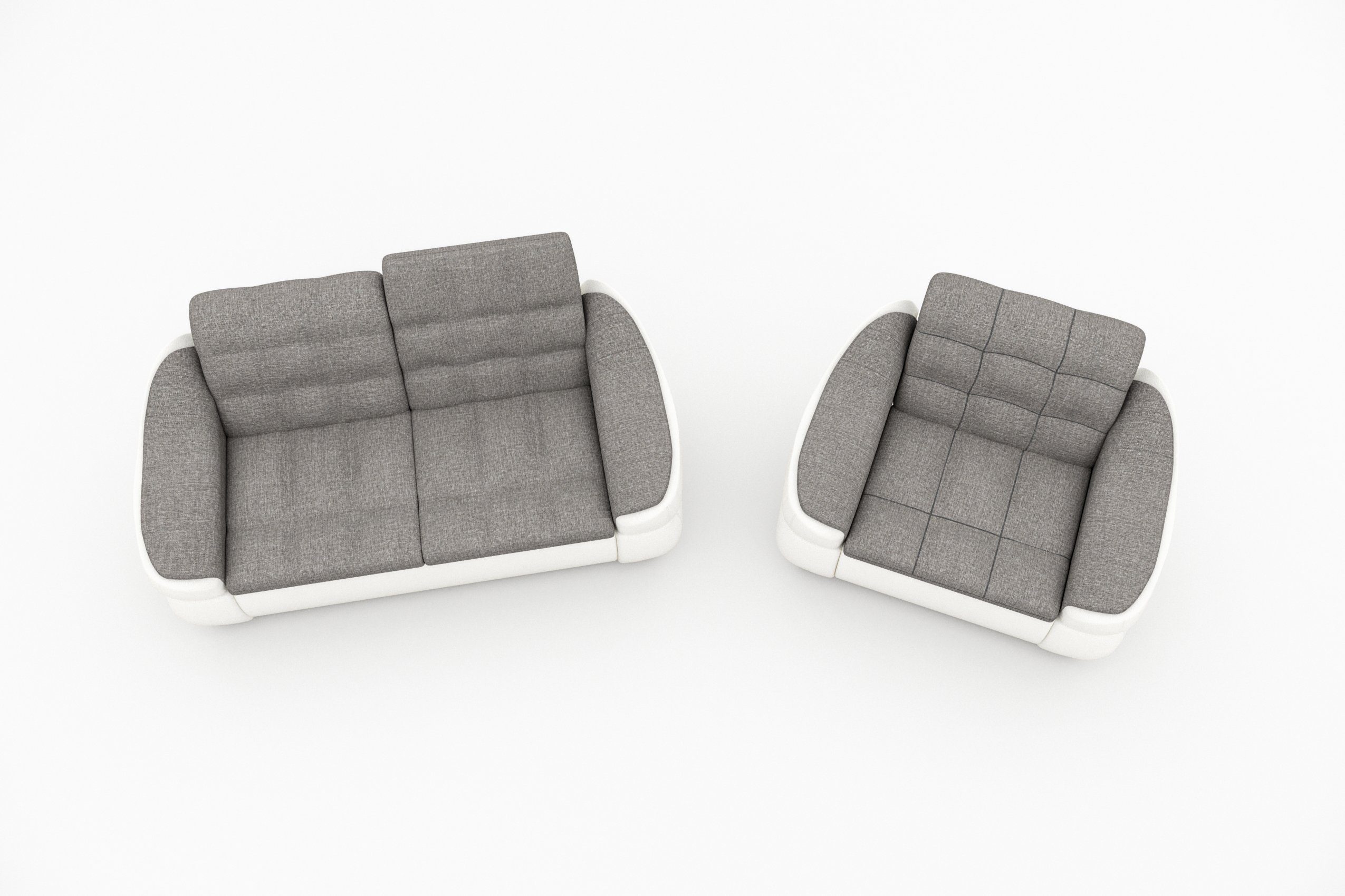 Alisa, (Set Modern 2-Sitzer bestehend Sofa und (2-tlg), Polstergarnitur Stylefy Sessel, Design aus