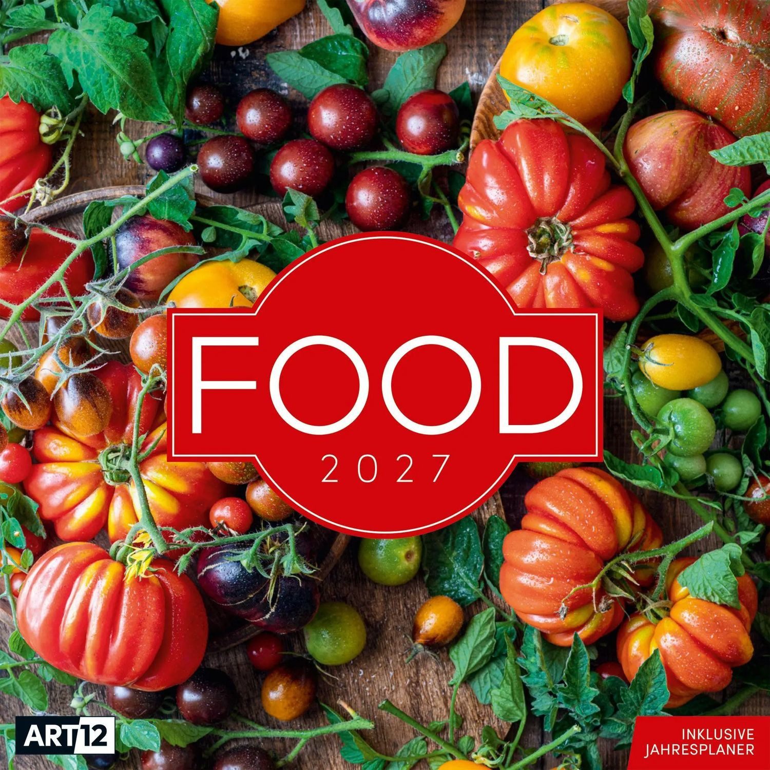 Ackermann Wandkalender Food Kalender 2027 - 30x30 - Art12