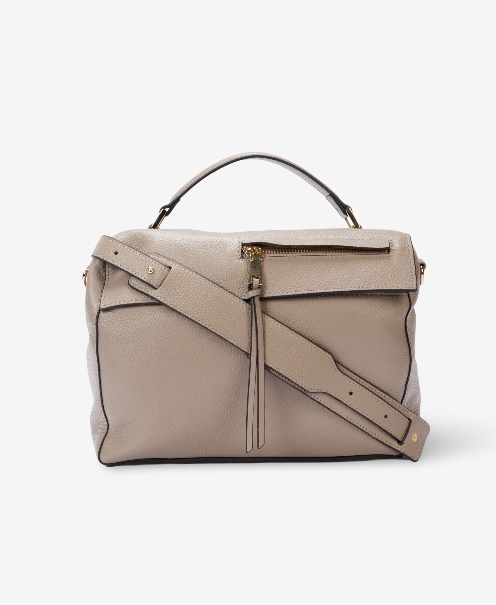 GLAMIRA Handtasche UrbanSphere Nerzfarbene Henkeltasche (1-tlg), echt Leder