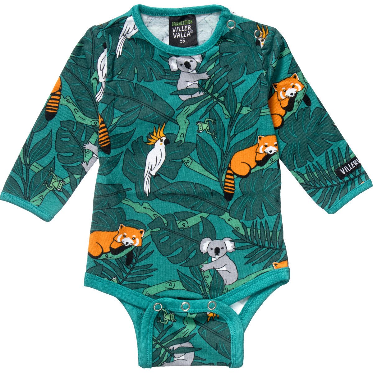 Villervalla Langarmbody Wildtiere Unisex Kinder (1-tlg) Langarm Einteiler, Body, Longsleeve-Body, Bodysuit, Stretchbody