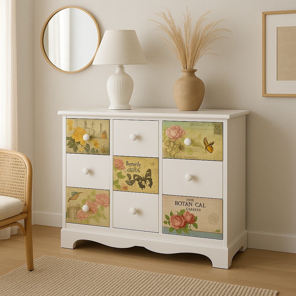 moebel-direkt-online Kommode Romantische Kommode mit neun Schubkästen