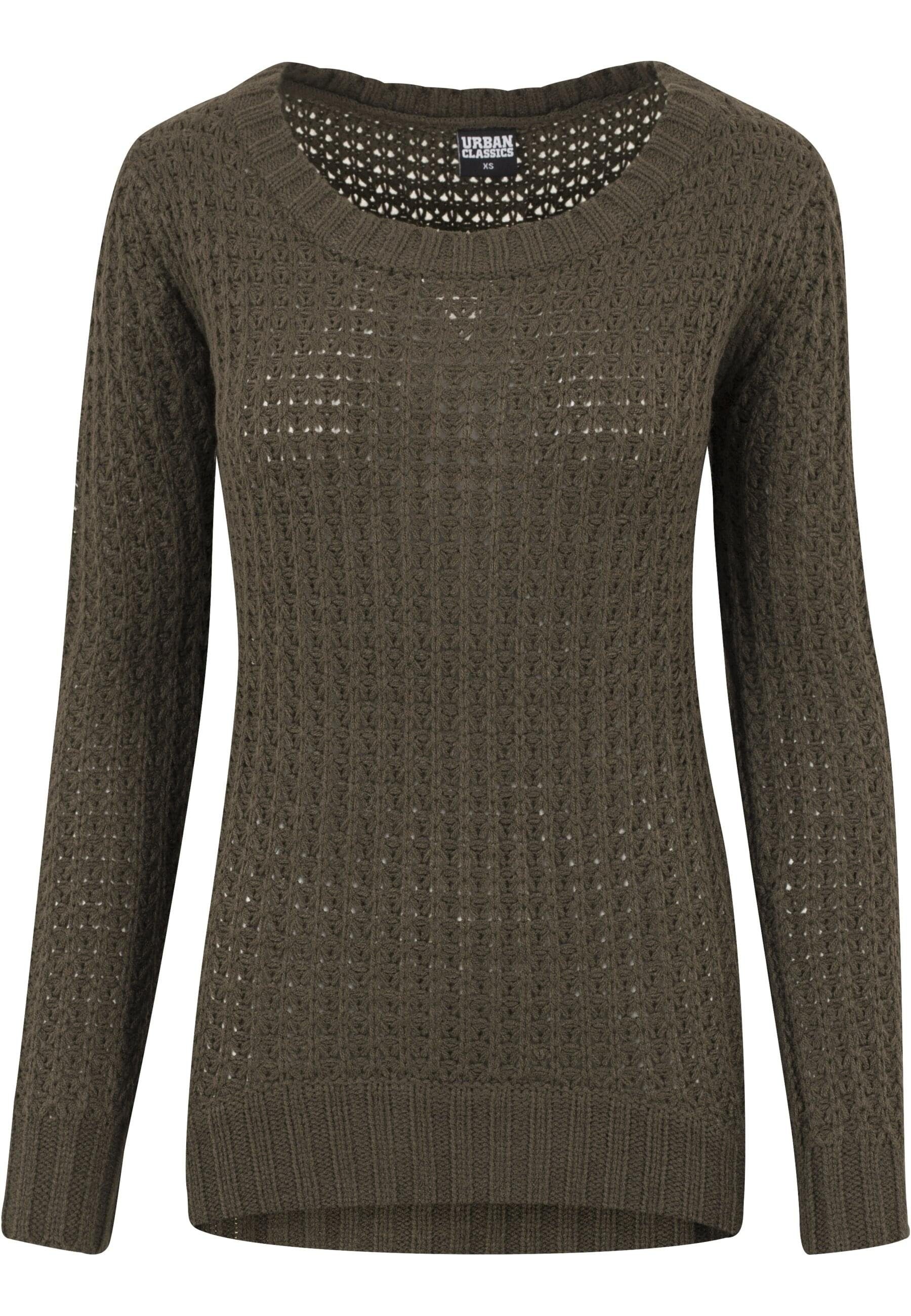 URBAN CLASSICS Rundhalspullover Urban Classics Damen Ladies Long Wideneck Sweater (1-tlg)