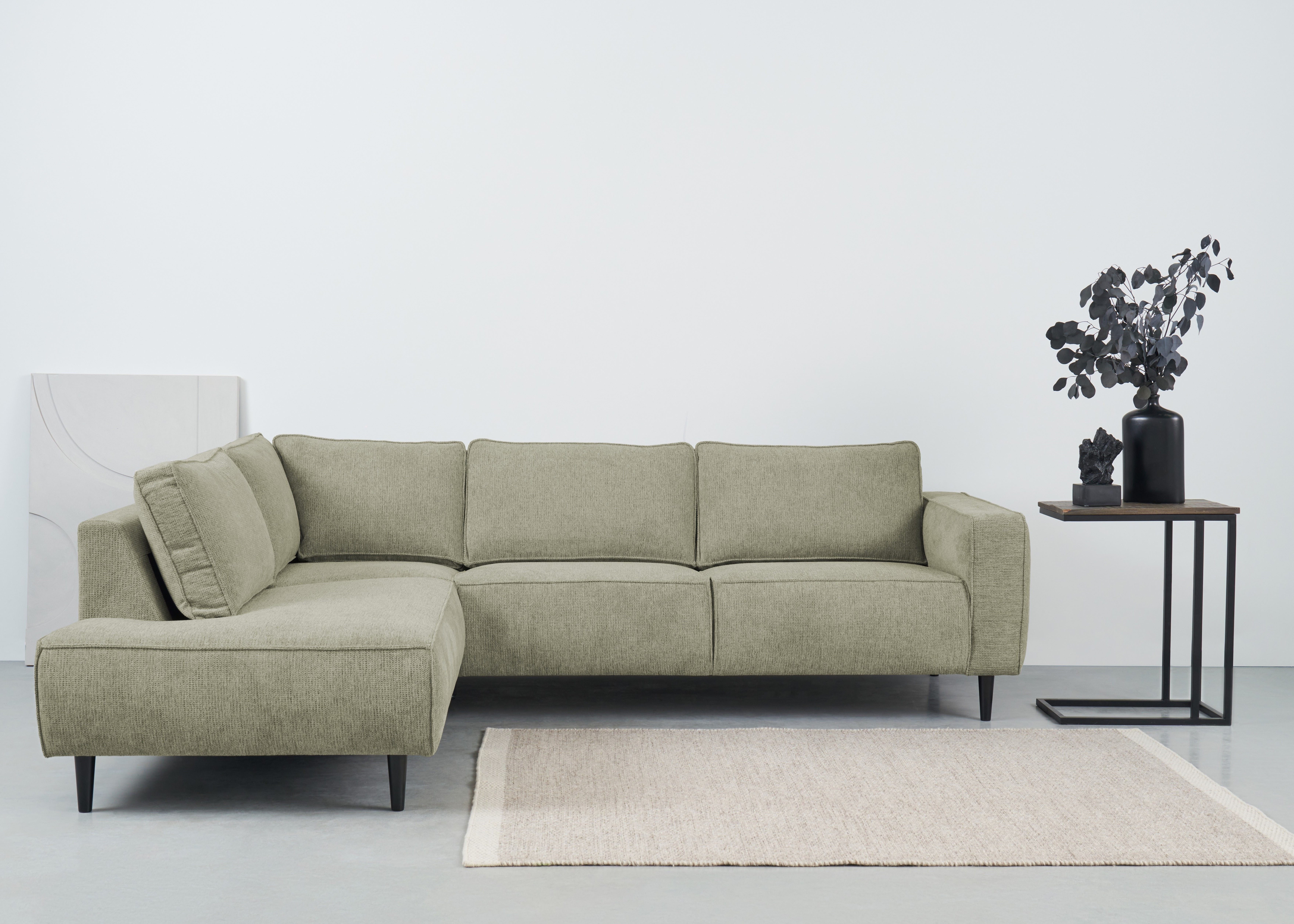 Places of Style Ecksofa "Fumone, Lederoptik oder Soft-Touch Chenille", Brei günstig online kaufen
