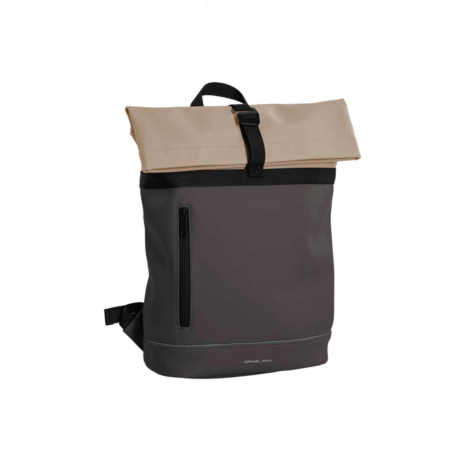 Daniel Ray Freizeitrucksack, Rolltop-Rucksack Hampton - Moderner PU-Rollrucksack mit Laptopfach