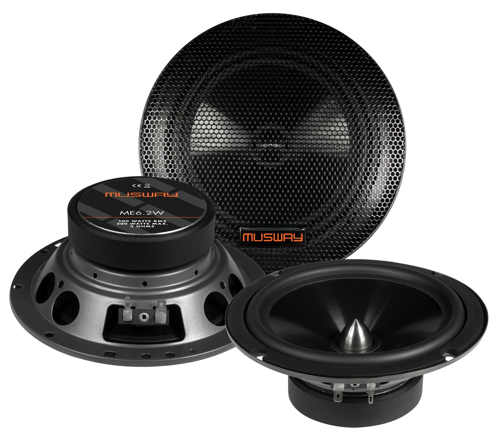 Musway Musway ME6.2W - 16,5cm Lautsprecher Kickbass Auto-Lautsprecher