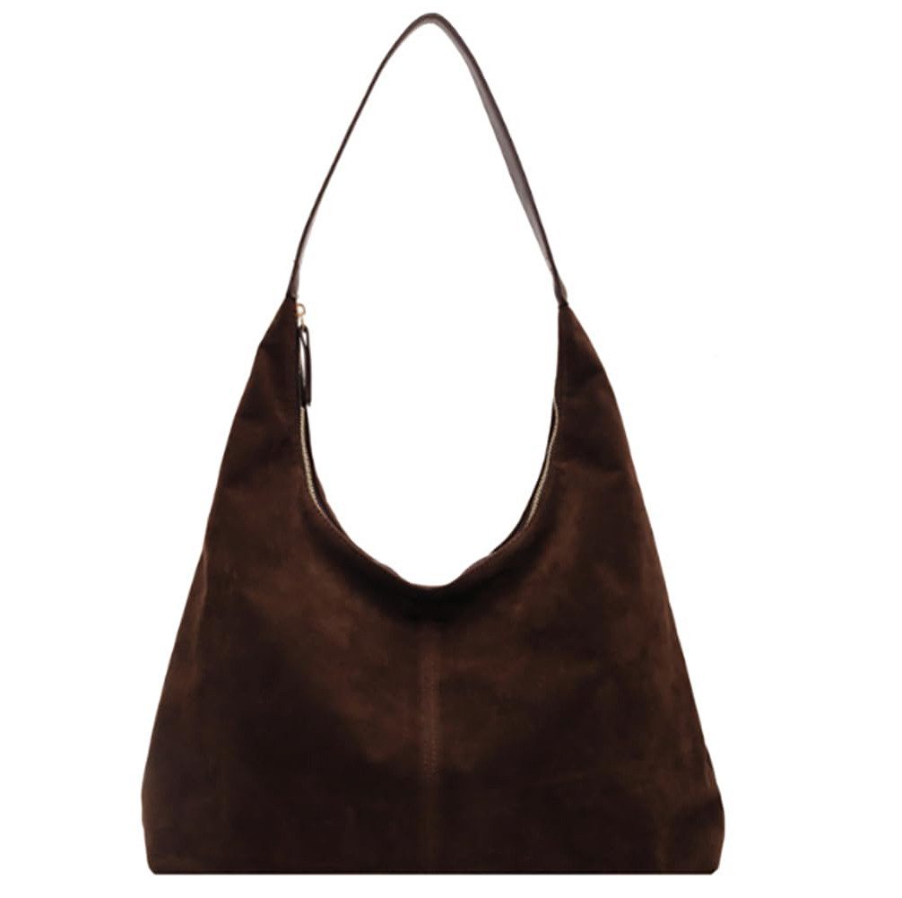 Oemmn Schultertasche Damen-Tote-Bag aus Wildleder,Schultertasche für Damen, Herbst-Unterarmtasche,Arbeitshandtasche, Reisetasche aus Wildleder