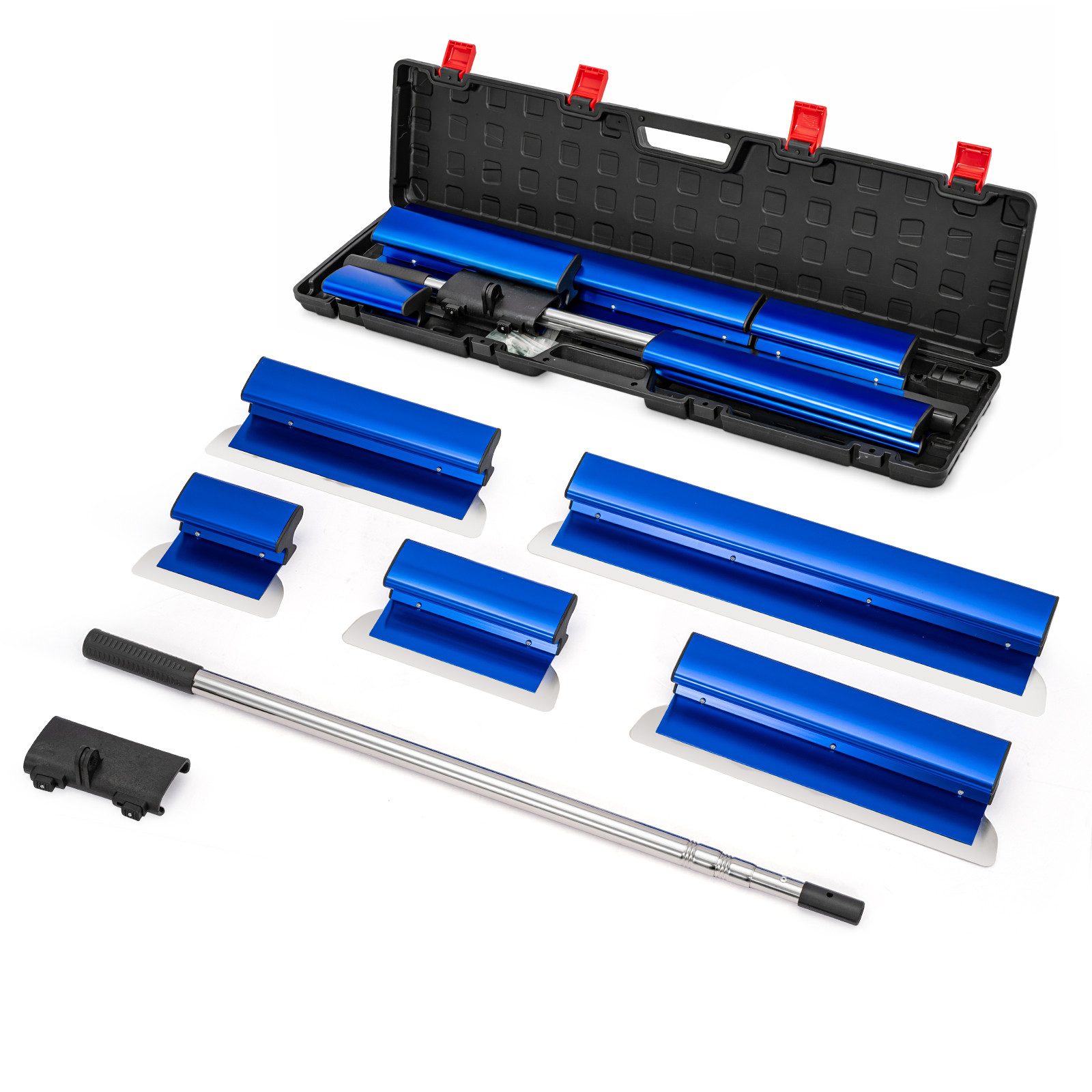 Youyijia Flächenspachtel Flächenspachtel Set Edelstahl, 3-teilig mit Teleskopstange und Koffer (5-St)