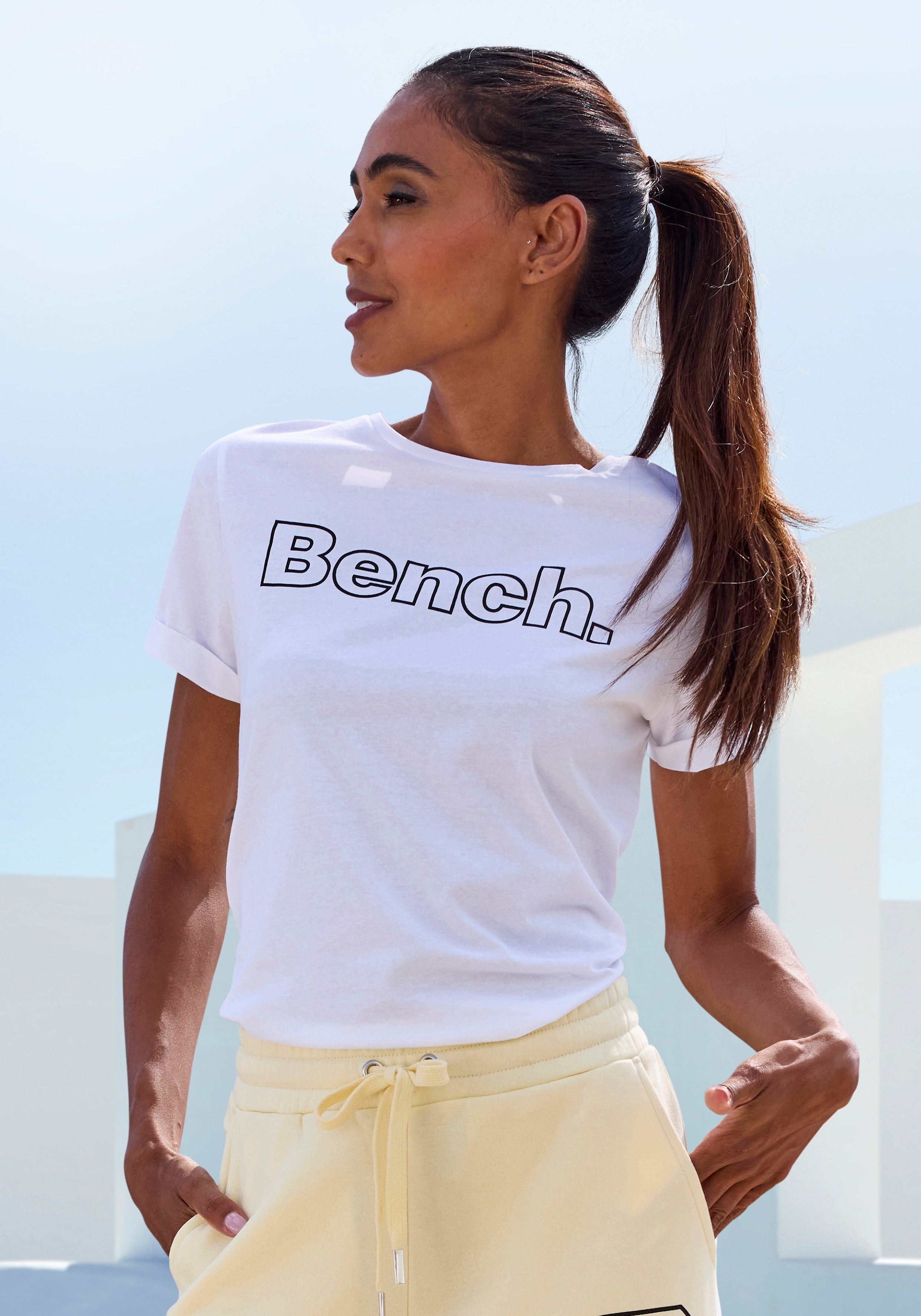 Bench. Loungewear T-Shirt (Packung, 2-tlg) mit Logodruck
